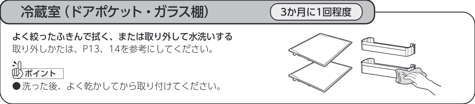 アイリスオーヤマ IRSN-15B-HA 取扱説明書 — お手入れ — 図版 16-3 — 16ページ