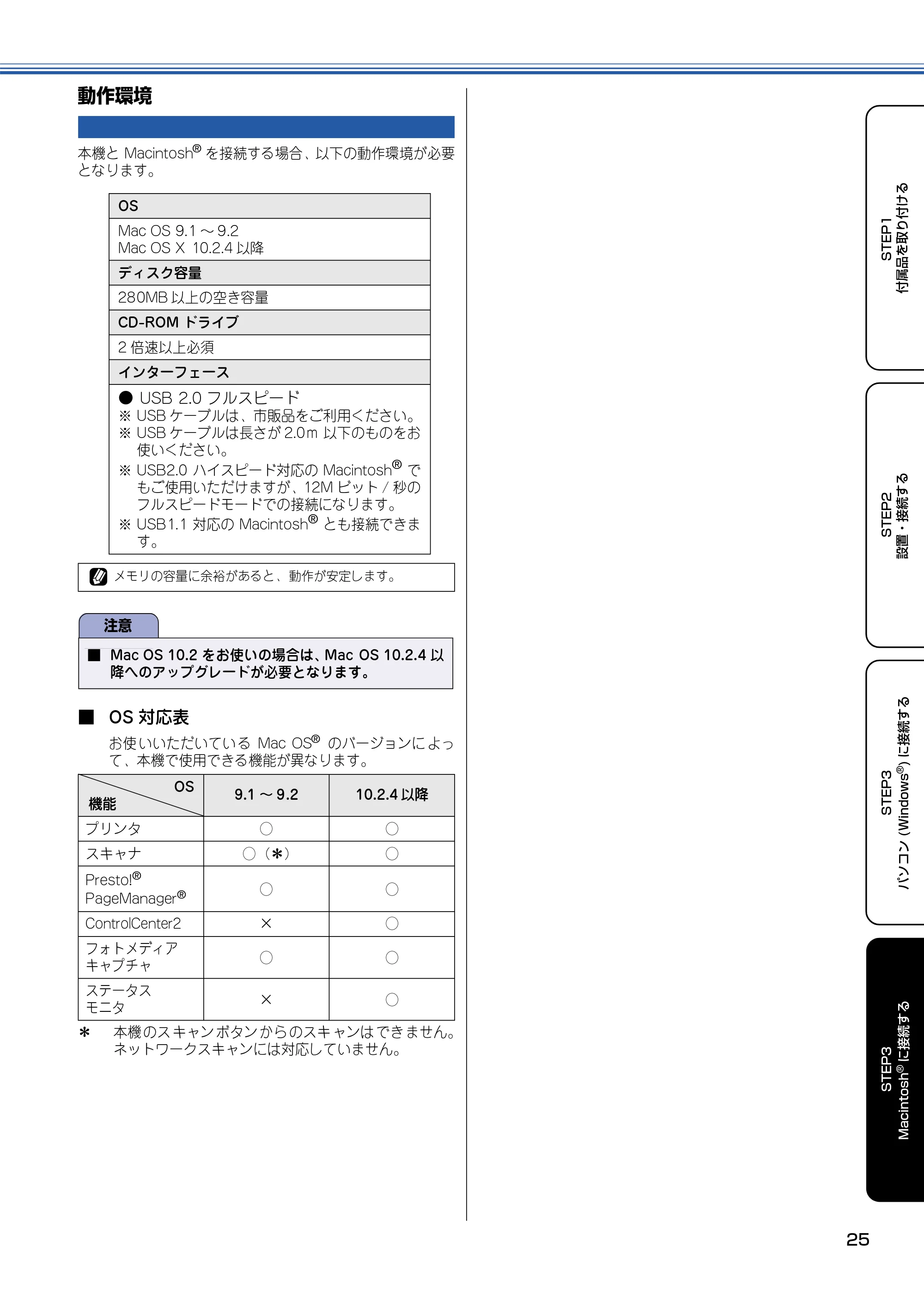 ブラザー DCP-115C かんたん設置ガイド — 動作環境 — 原本ページ — 26ページ