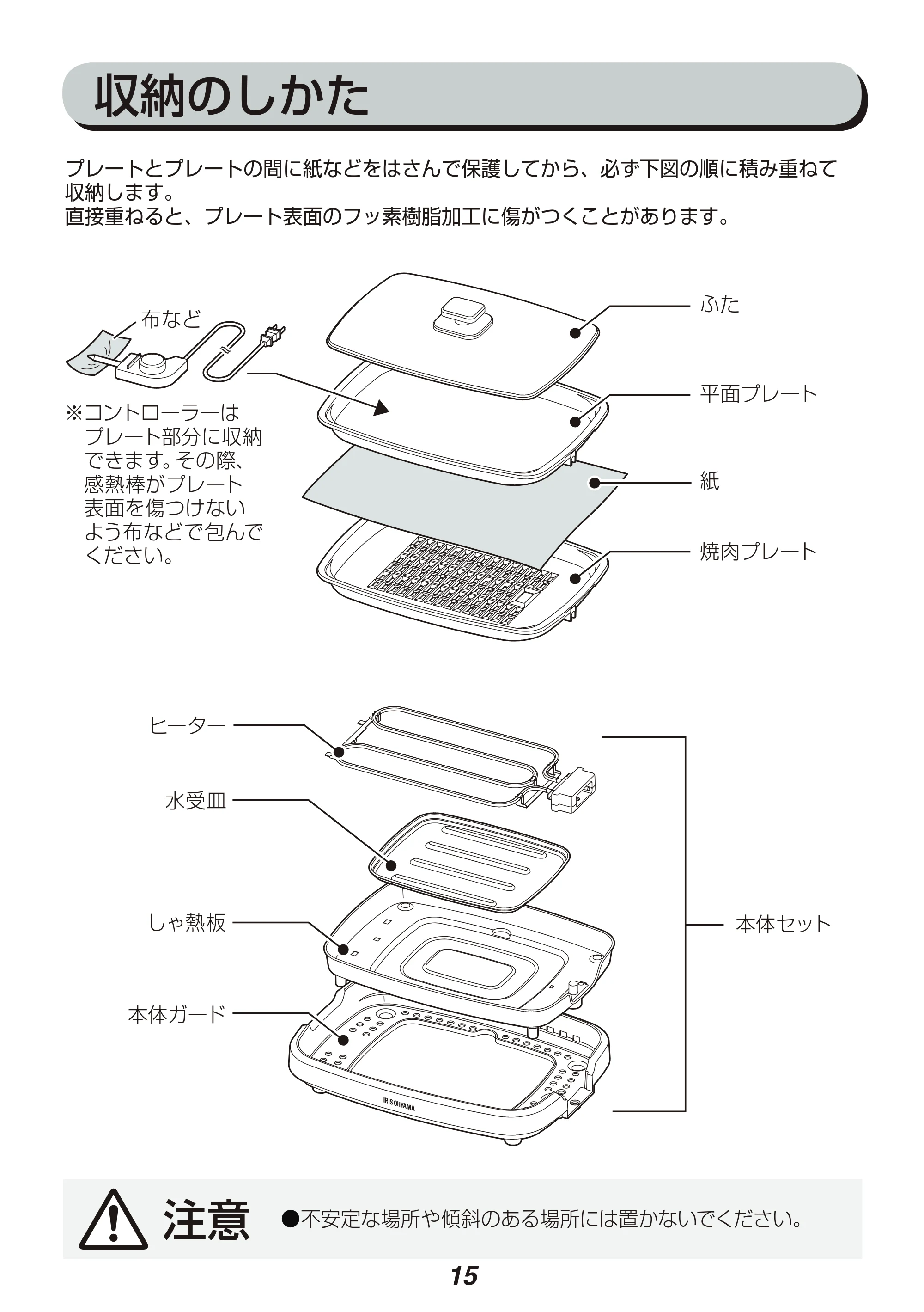 アイリスオーヤマ APA-136 取扱説明書 — 原本ページ — 15ページ