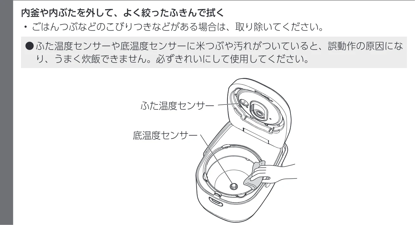 アイリスオーヤマ RC-IKA50 取扱説明書 — お手入れ ●使用後は毎回お手入れをしてください。 — 図版 31-1 — 31ページ