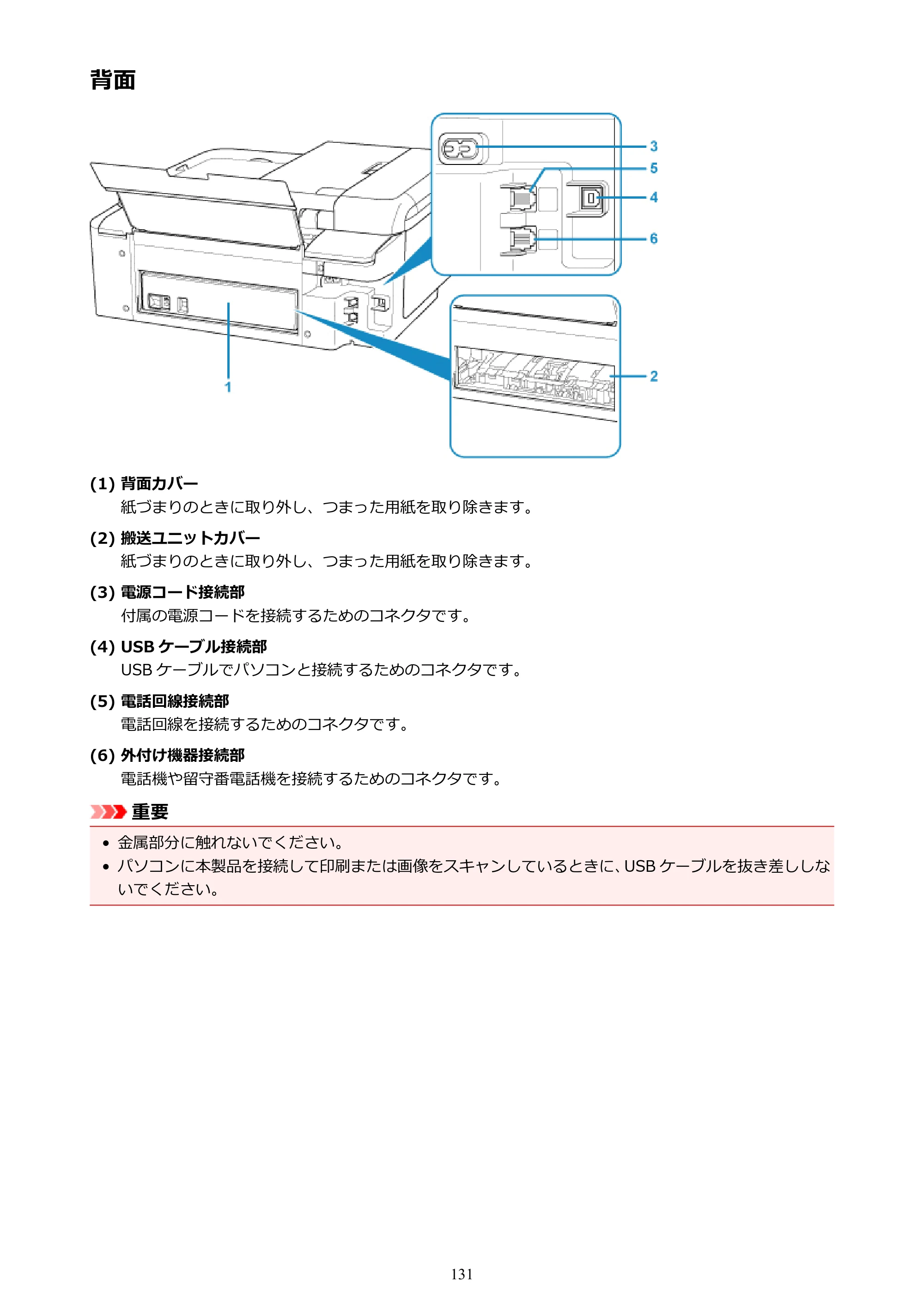キヤノン PIXUS TR7530 電子マニュアル PDF版（Mac版）（PDF：16.1MB） — 背面 — 原本ページ — 131ページ