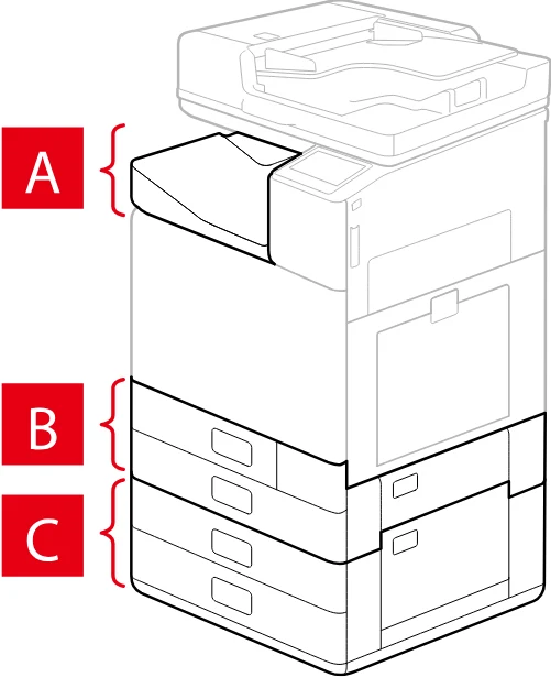 キヤノン WG7350F/7350FM Windows Business IJ LIPSLX プリンタードライバーガイド 2018年12月7日更新(PDF:878KB) — 給紙部と排紙先の設定 — 図版 56-1 — 56ページ