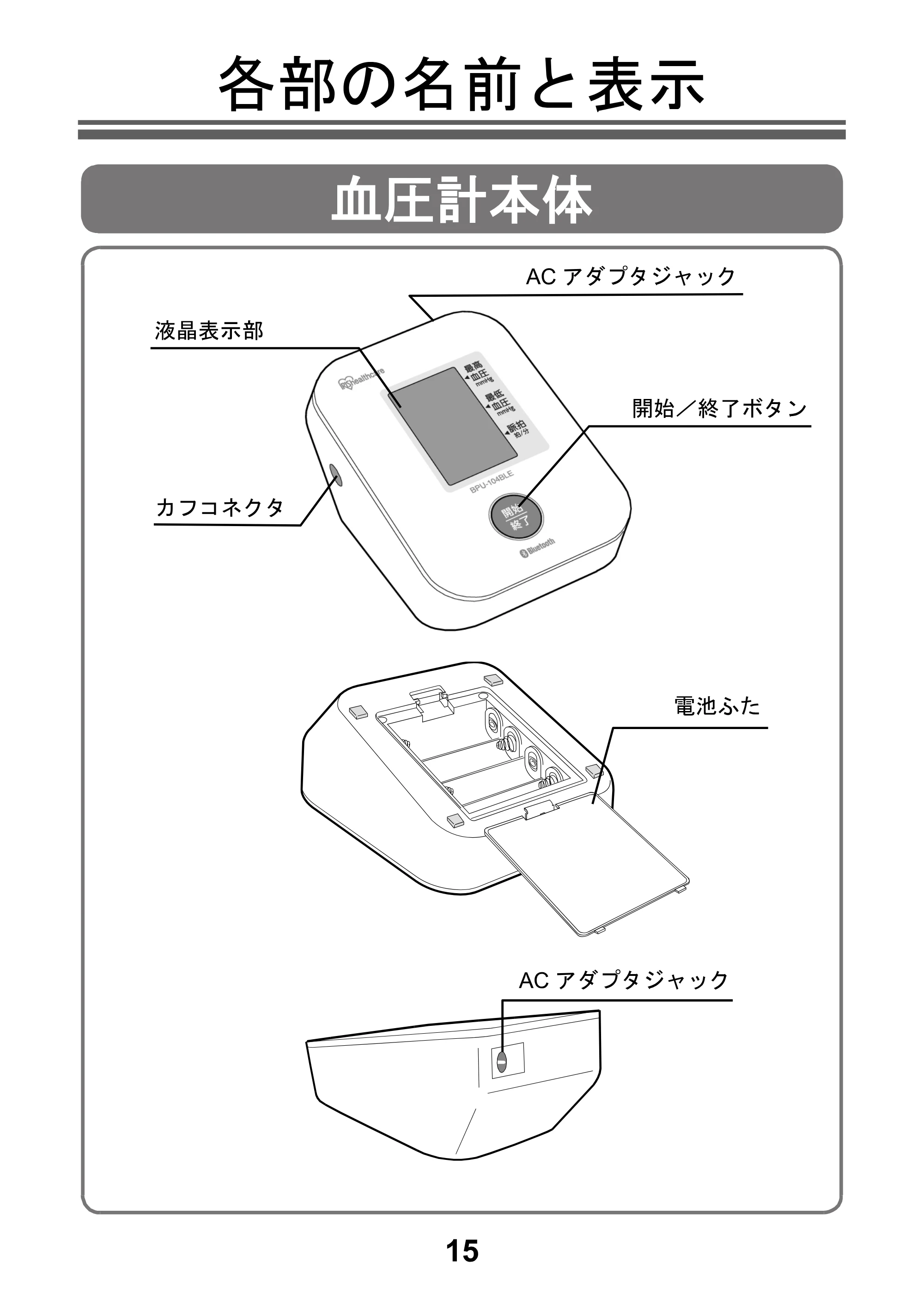 アイリスオーヤマ BPU-104BLE 取扱説明書 — 原本ページ — 17ページ