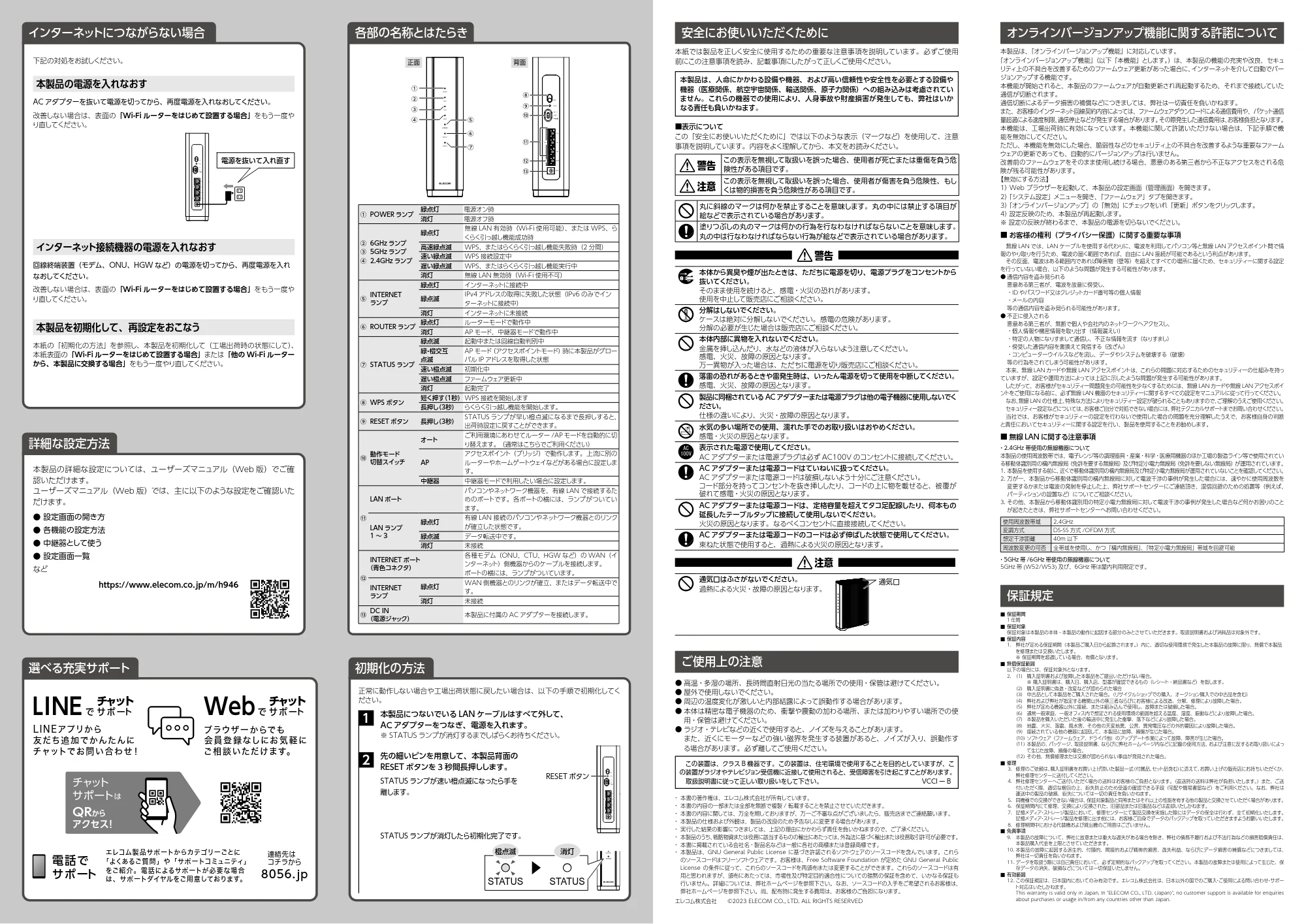 エレコム WRC-BE94XS-B 1.かんたんセットアップガイド — インターネットにつながらない場合 — 原本ページ — 2ページ