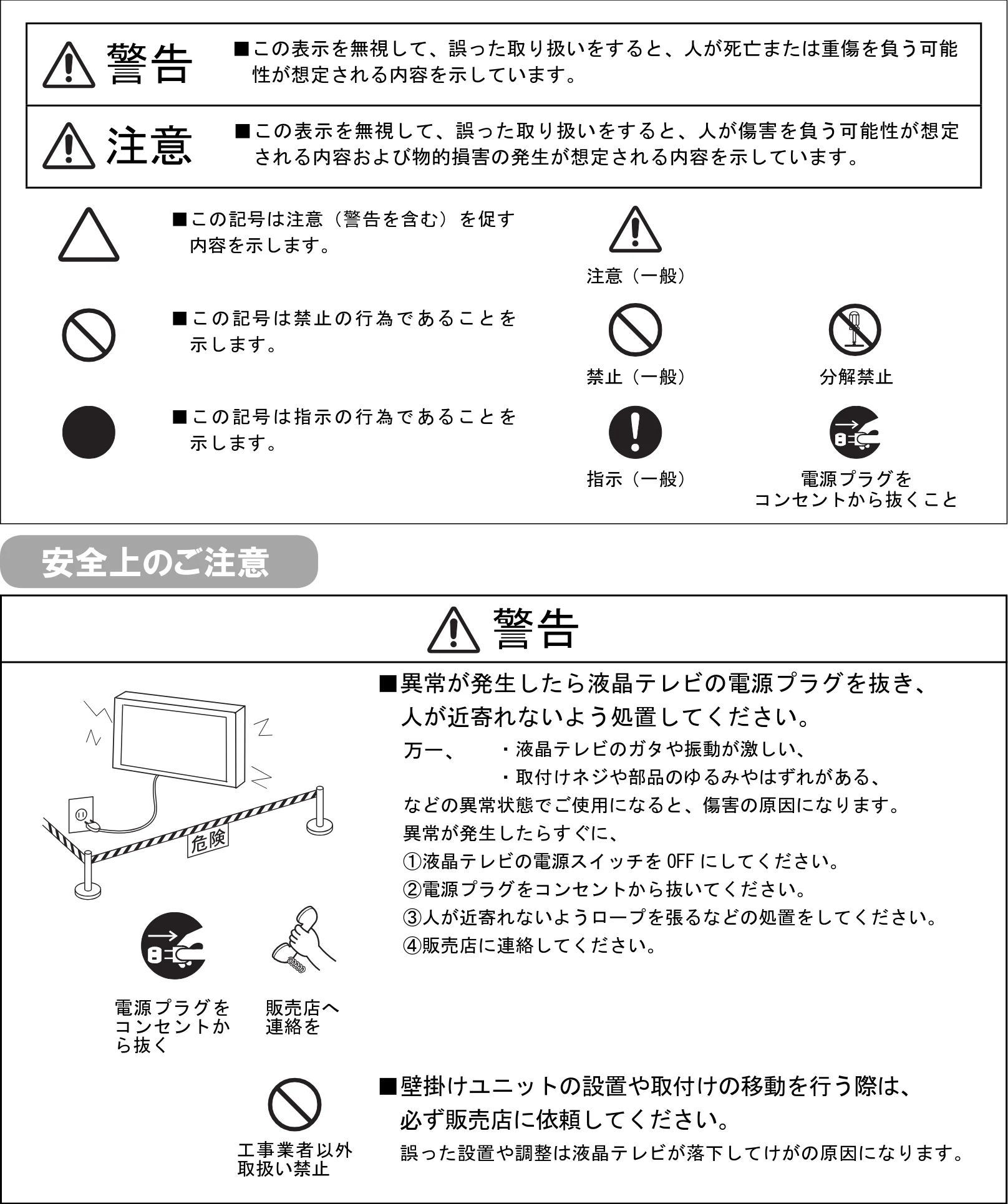 日立 TB-LKA00A4 取扱説明書 — 使用上のご注意 安全に正しくお使いいただくために — 図版 2-2 — 2ページ
