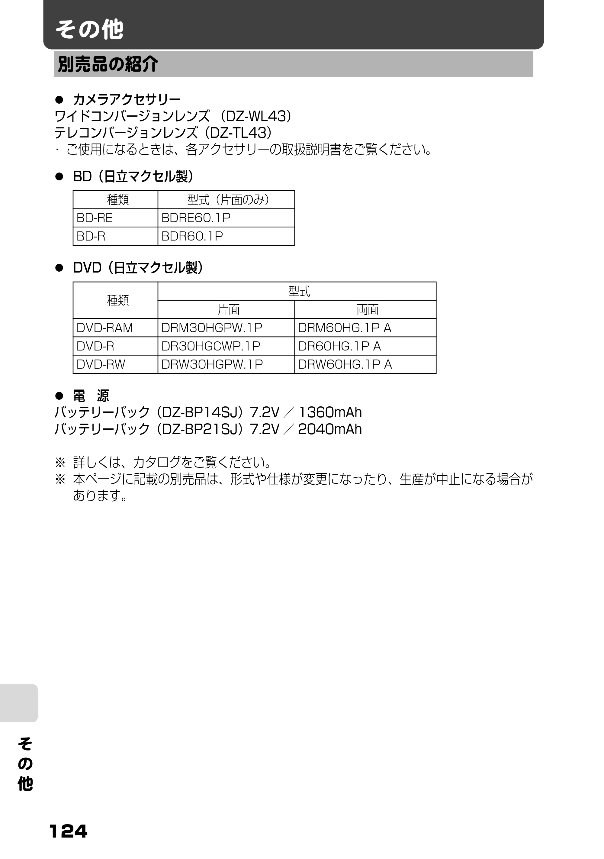 日立 DZ-BD7H / DZ-BD70 取扱説明書 — その他 — 原本ページ — 42ページ