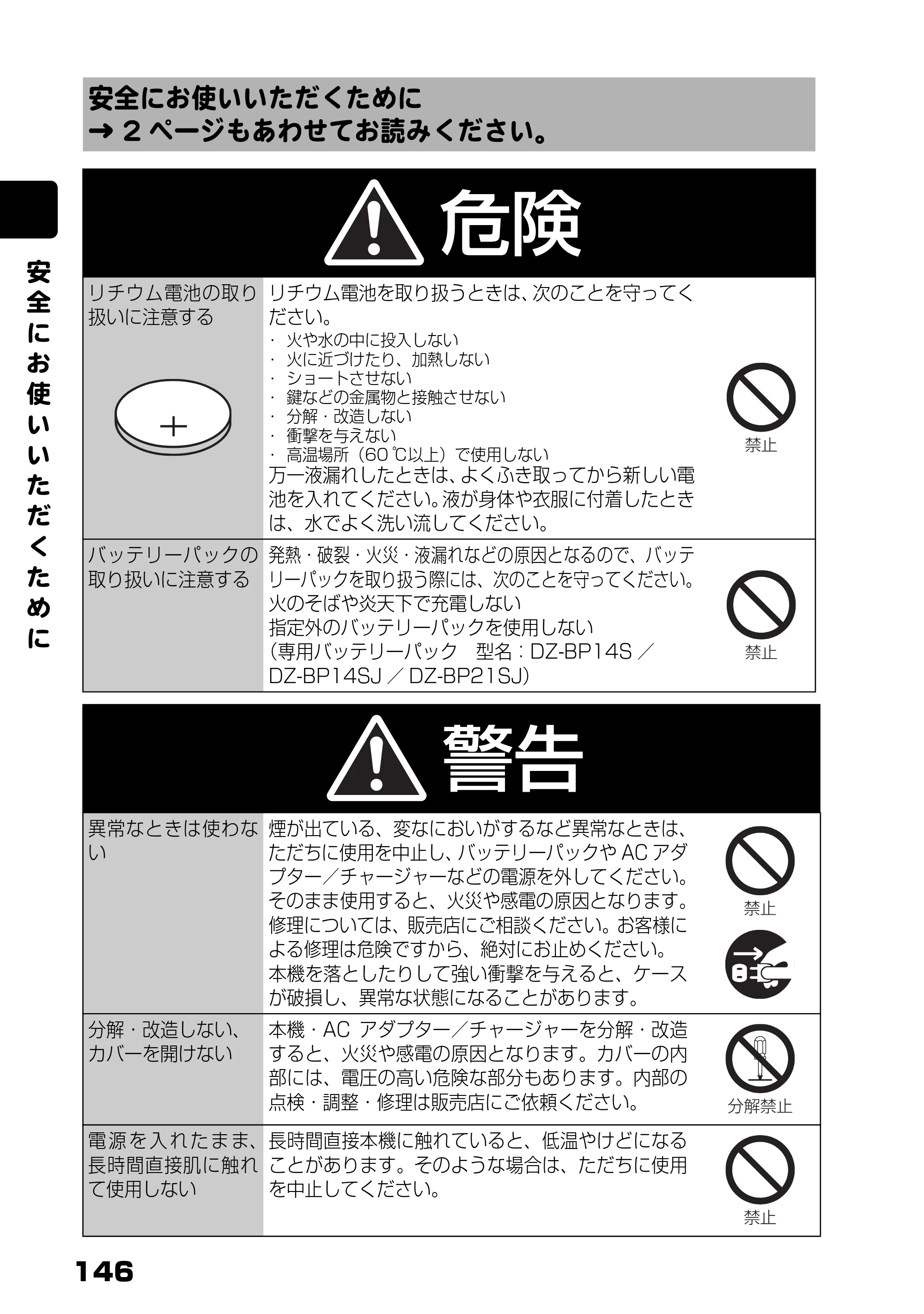 日立 DZ-BD7H / DZ-BD70 取扱説明書 — 安全にお使いいただくために → 2 ページもあわせてお読みください。 — 原本ページ — 64ページ