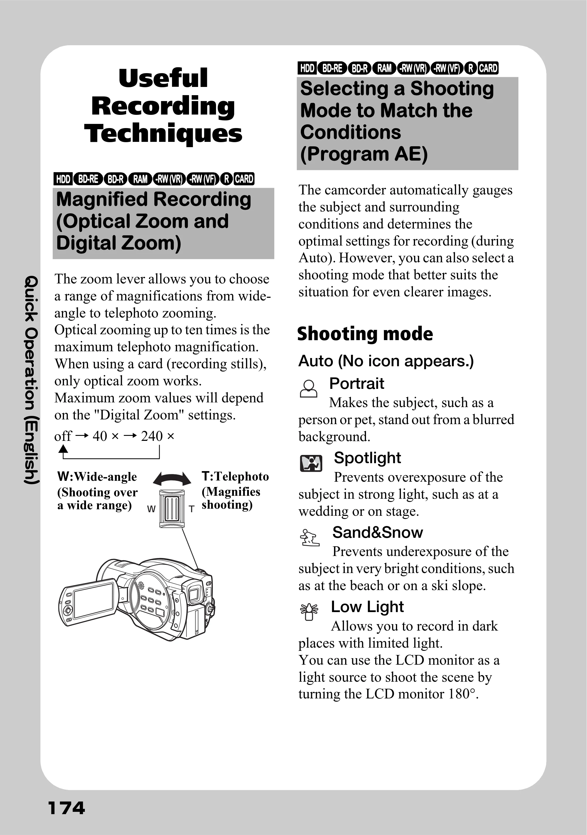 日立 DZ-BD7H / DZ-BD70 取扱説明書 — Useful Recording Techniques — 原本ページ — 92ページ