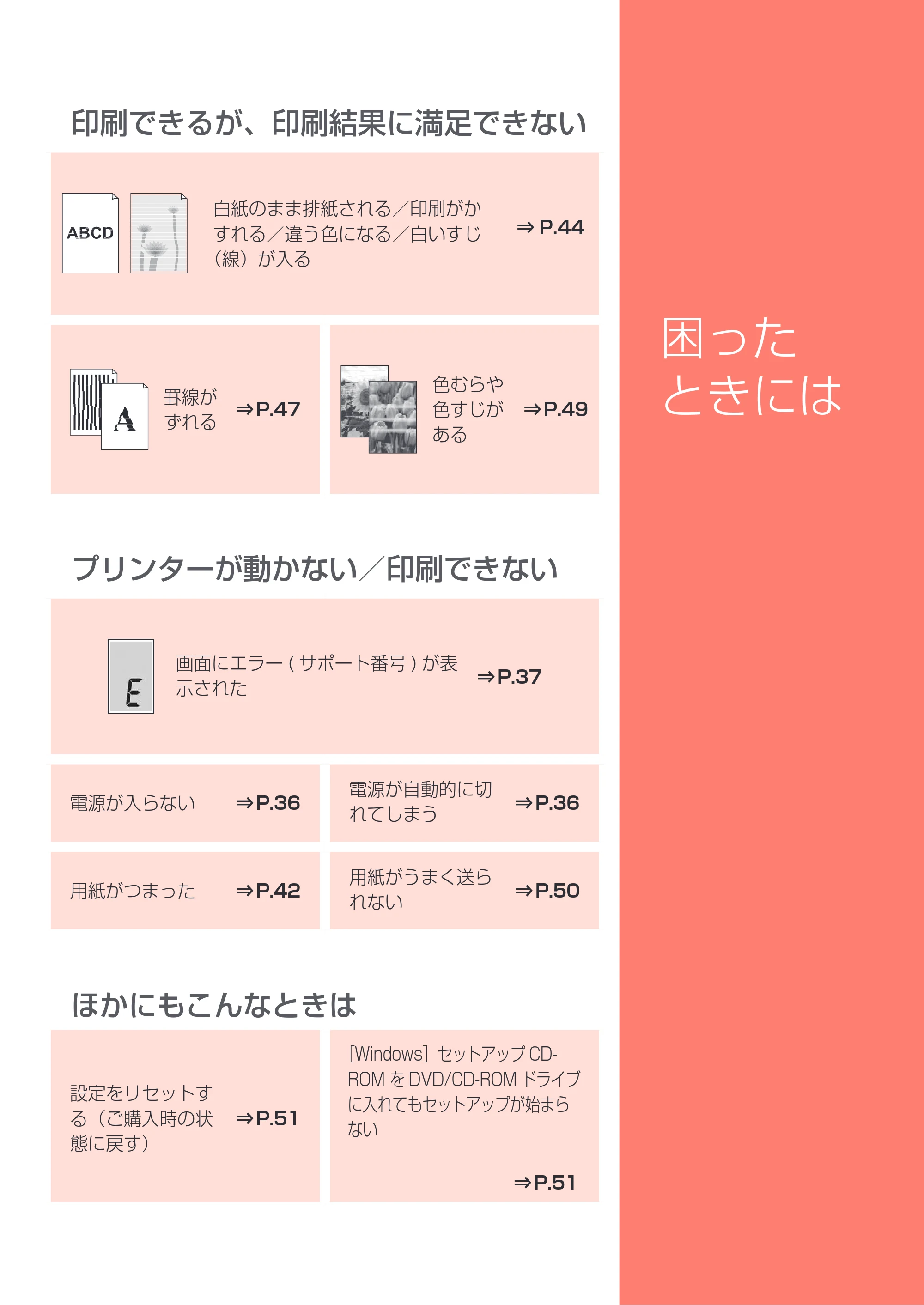 キヤノン G3310 設置・基本操作マニュアル（PDF：4.49MB） — 困ったときには — 原本ページ — 37ページ