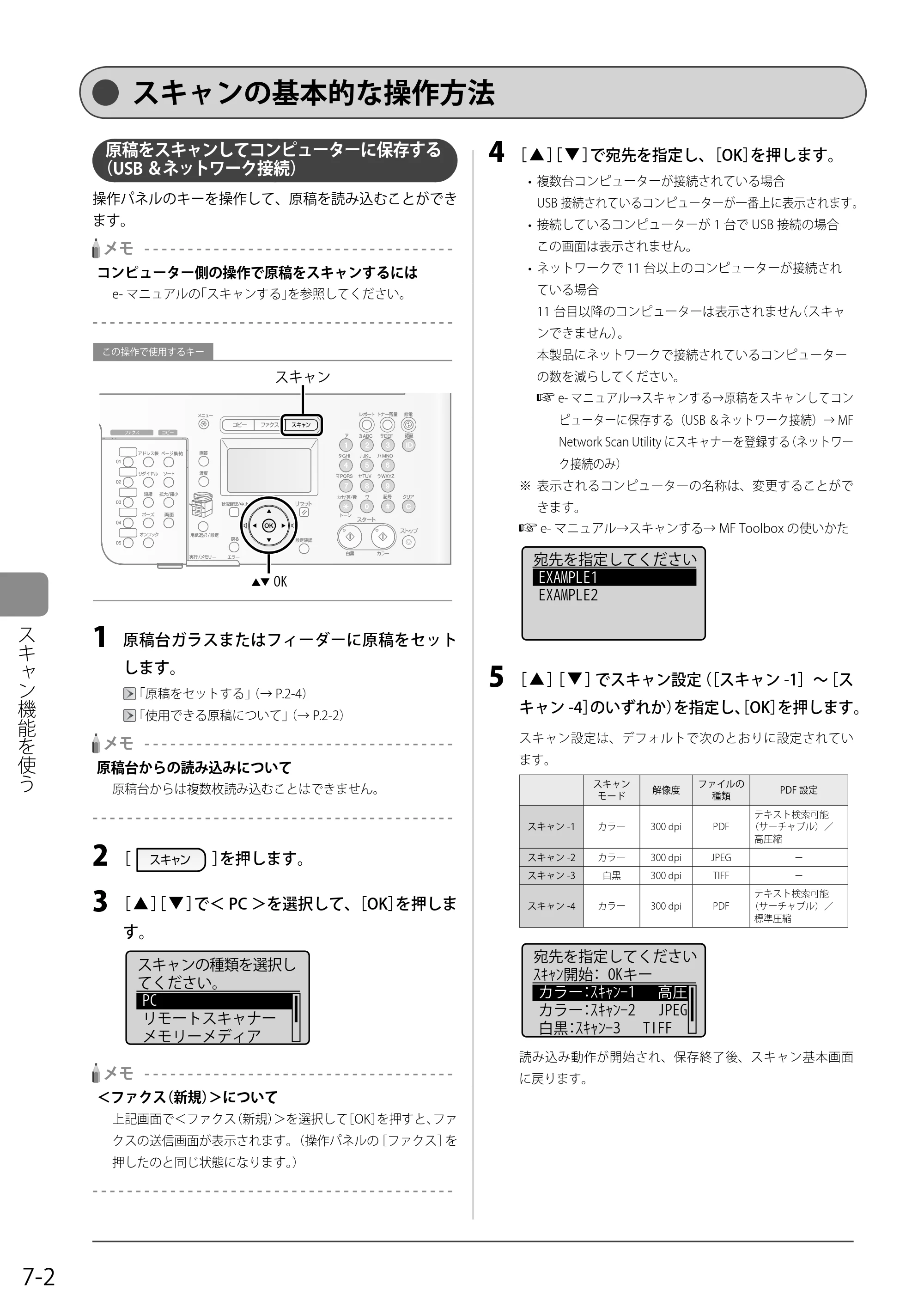 キヤノン MF8050Cn/MF8030Cn 基本操作ガイド 2011年2月1日更新 （PDF形式／16.32Mバイト） — スキャンの基本的な操作方法 — 原本ページ — 116ページ