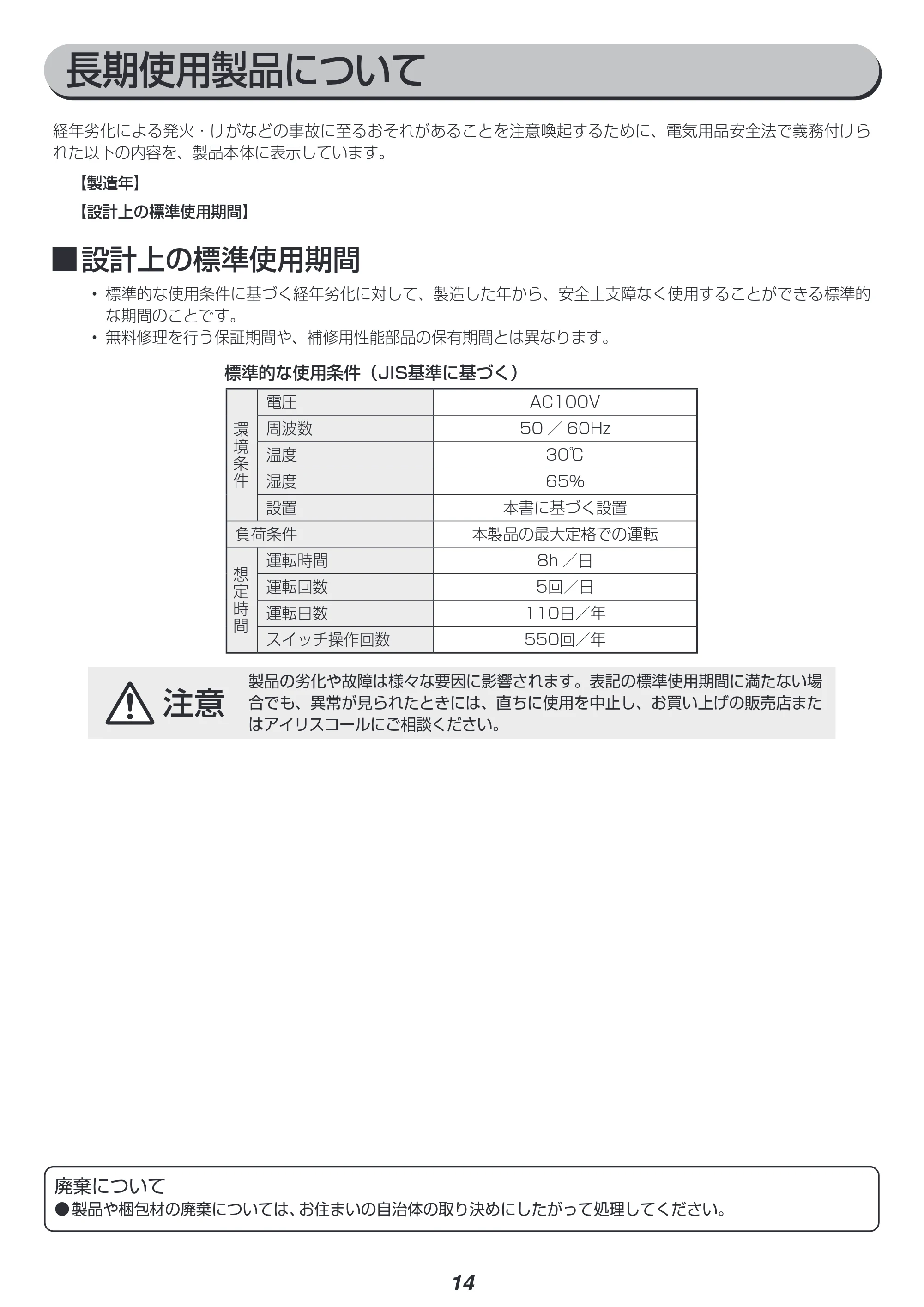 アイリスオーヤマ DC23 / PCF-DC23 取扱説明書 — 原本ページ — 14ページ