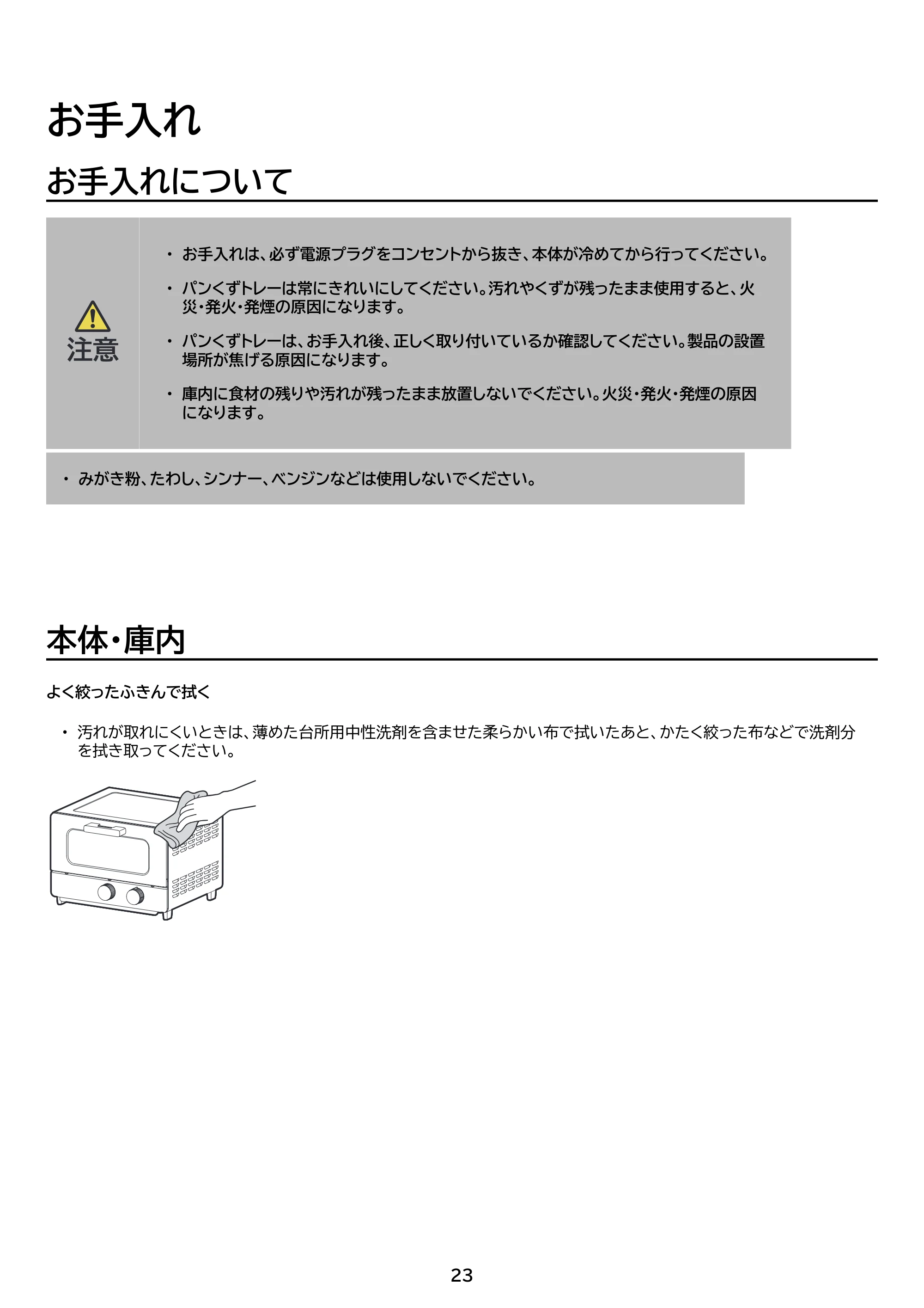 アイリスオーヤマ EOT-401 取扱説明書 — 原本ページ — 23ページ