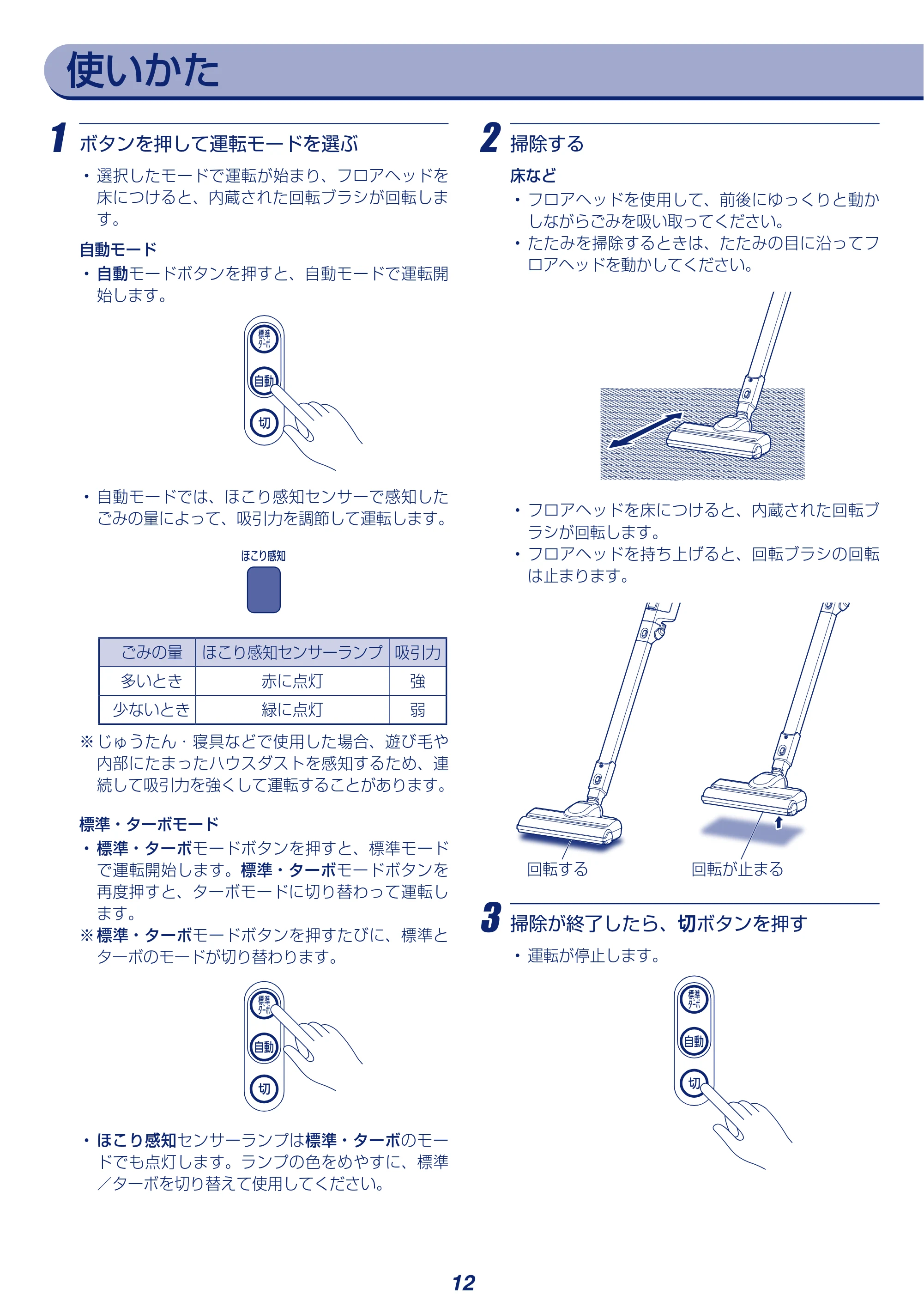 アイリスオーヤマ SBD-F2PC 取扱説明書 — 使いかた — 原本ページ — 12ページ