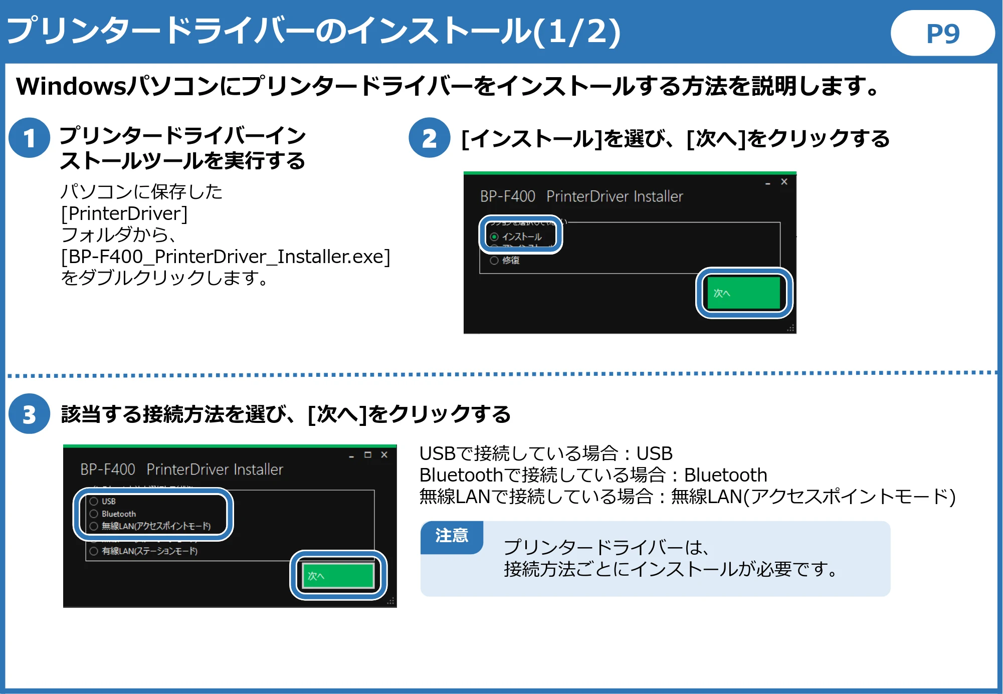 キヤノン BP-F400 かんたんスタートガイド 2022年4月7日掲載(PDF:1.80MB) — 原本ページ — 10ページ