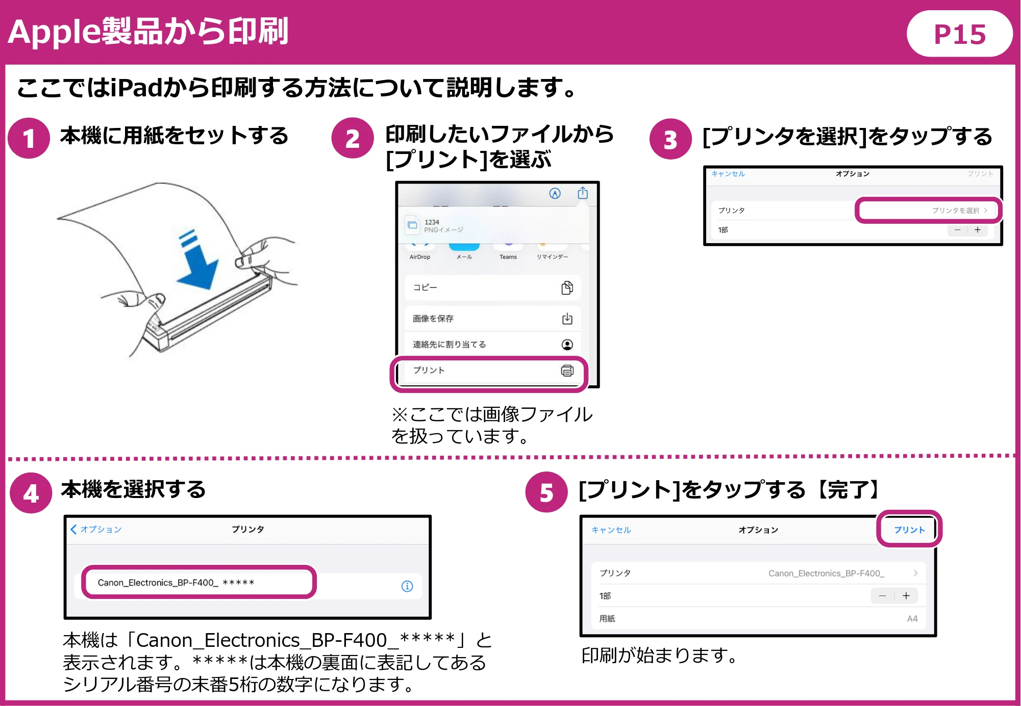 キヤノン BP-F400 かんたんスタートガイド 2022年4月7日掲載(PDF:1.80MB) — 原本ページ — 16ページ