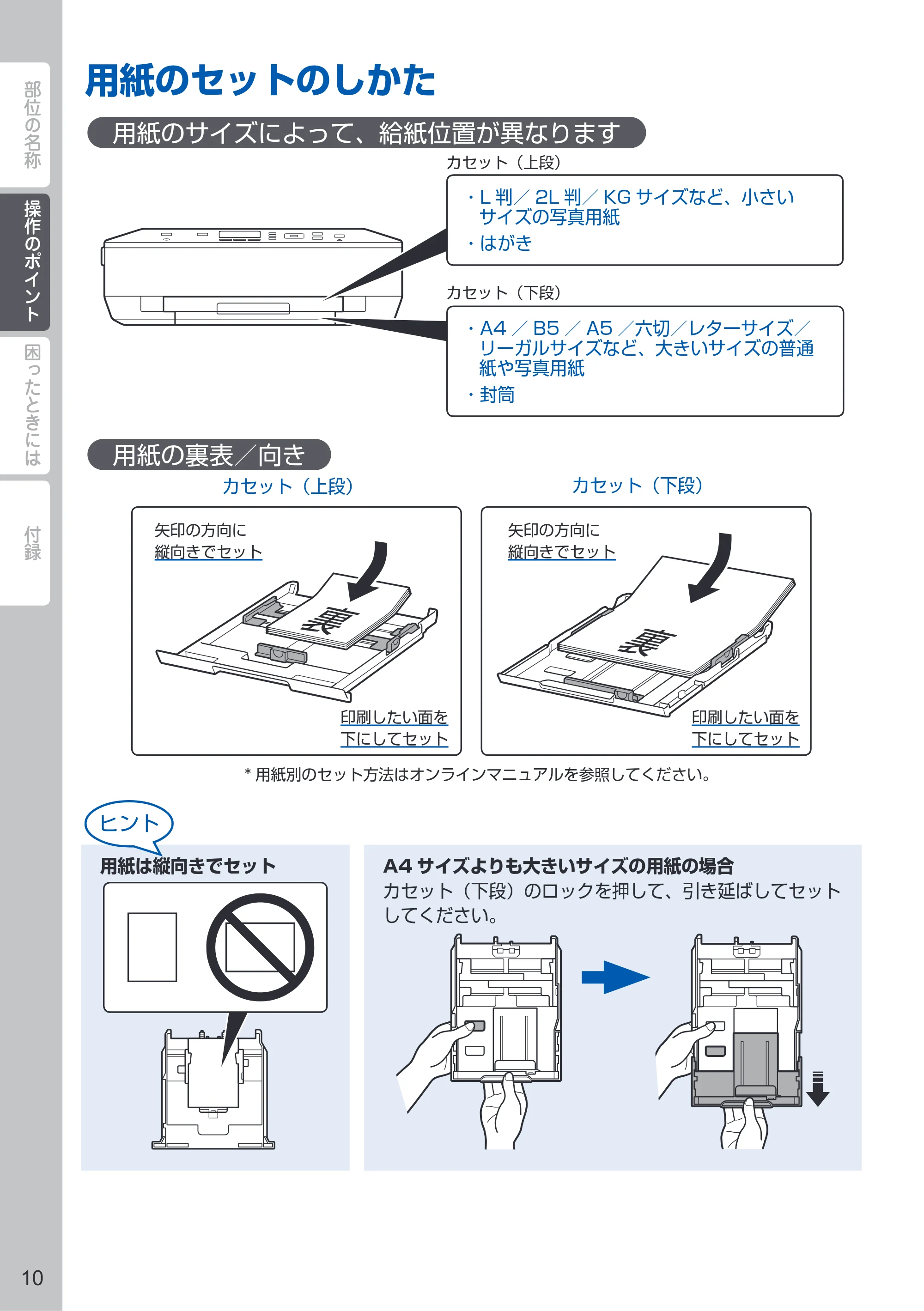 キヤノン PIXUS MG6730 PIXUS 早わかり(PDF:3.43MB) — 用紙のセットのしかた — 原本ページ — 12ページ