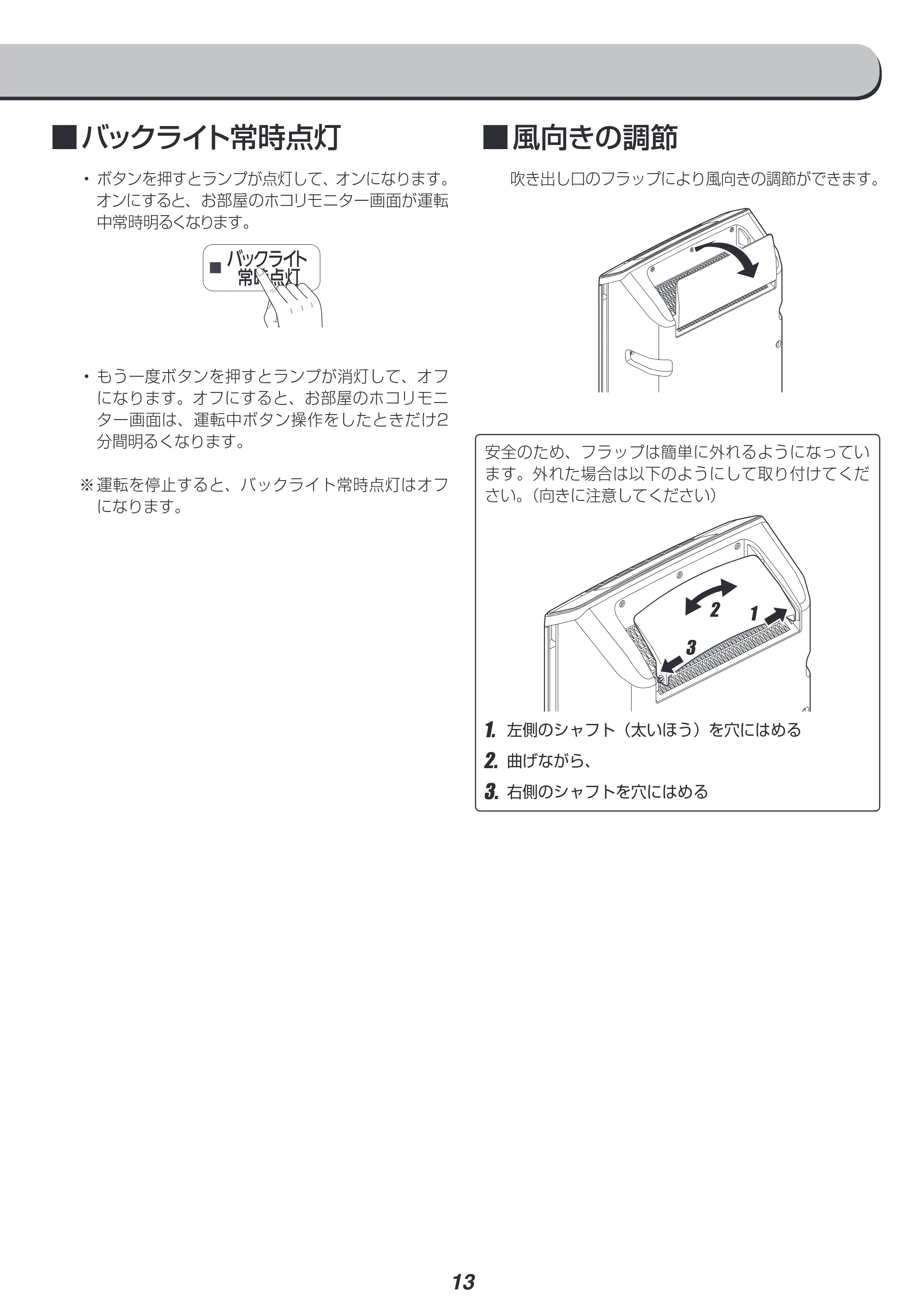 アイリスオーヤマ PM2 / PMMS-DC100 取扱説明書 — 原本ページ — 13ページ