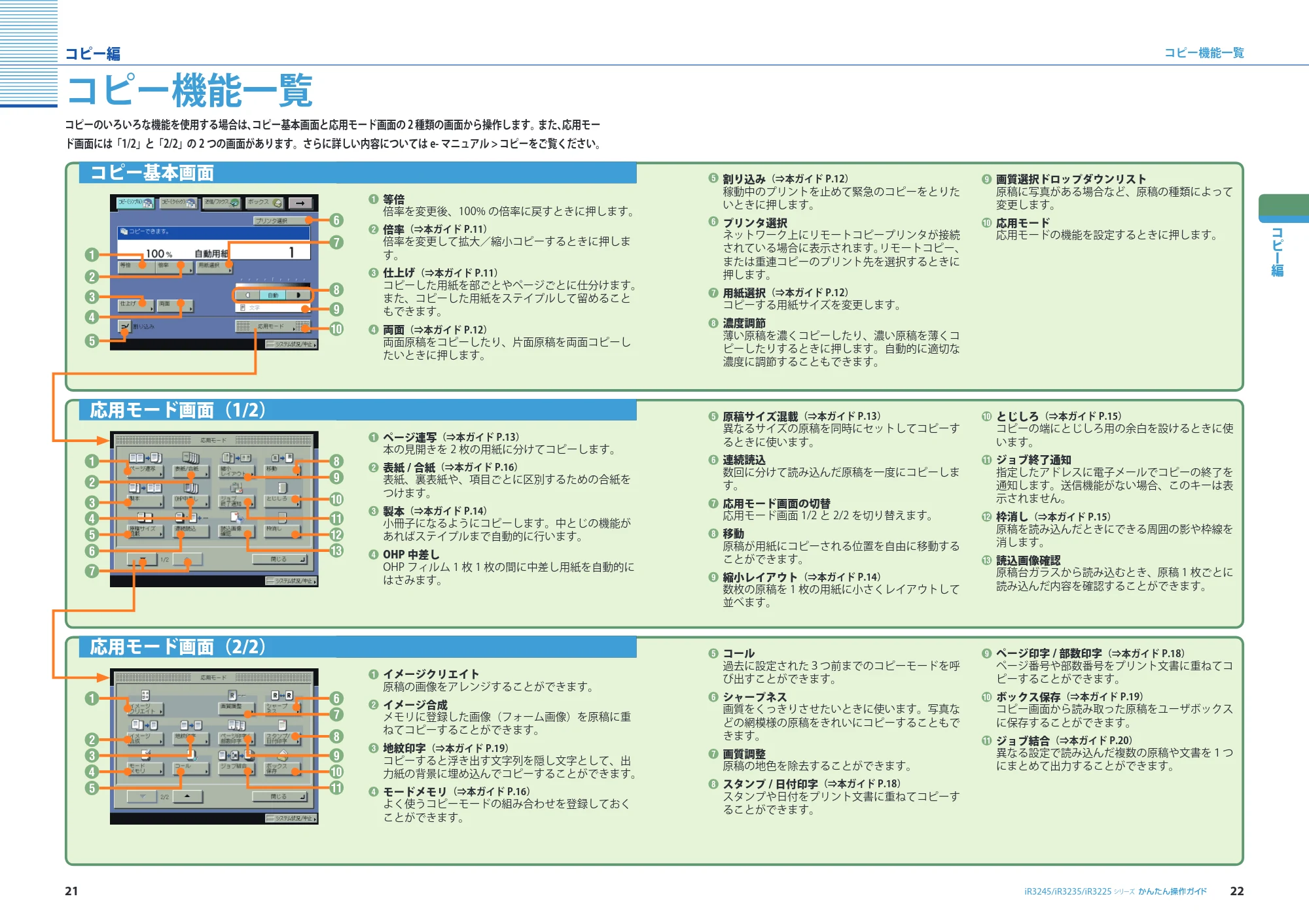 キヤノン iR3245/3245F/3245F-R/3235/3235F/3225/3225F/3225F-R かんたん操作ガイド （PDF形式／16.73Mバイト） — 原本ページ — 12ページ