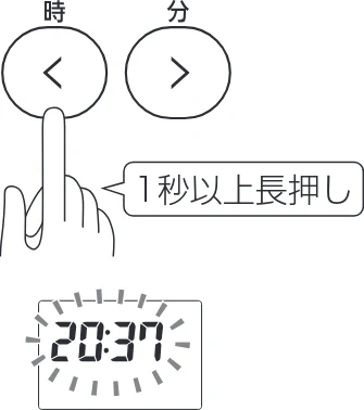 アイリスオーヤマ RC-IK30 取扱説明書 — 使用する前に 時刻の合わせかた — 図版 12-3 — 12ページ