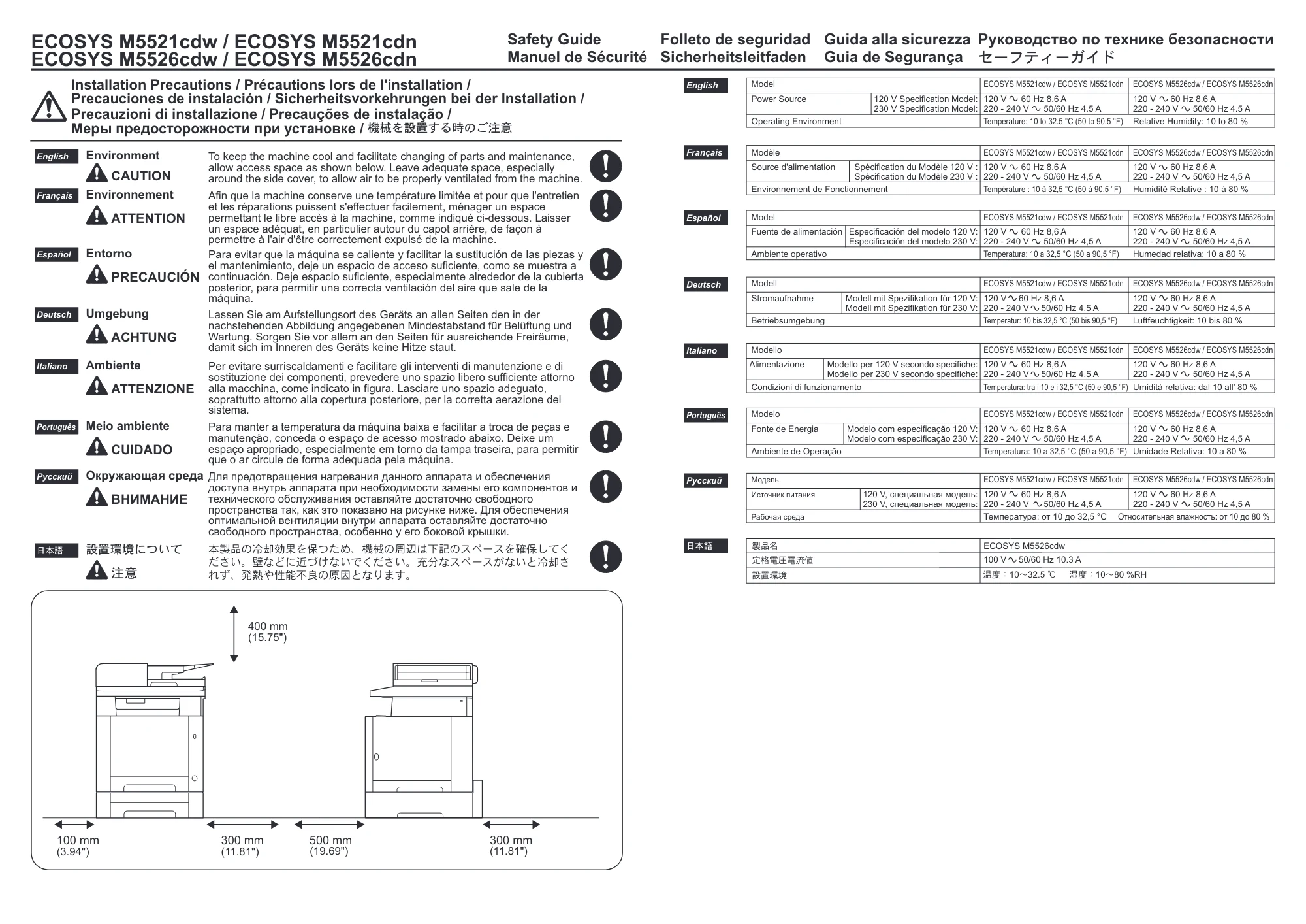 京セラ ECOSYS M5526cdw ECOSYS M5526cdw セーフティーガイド — 原本ページ — 2ページ