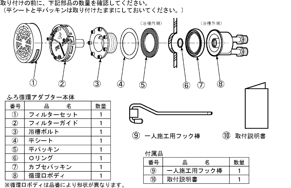 日立 BHP-F37FU / BHP-F46FU 工事説明書 — 図版 10-2 — 10ページ