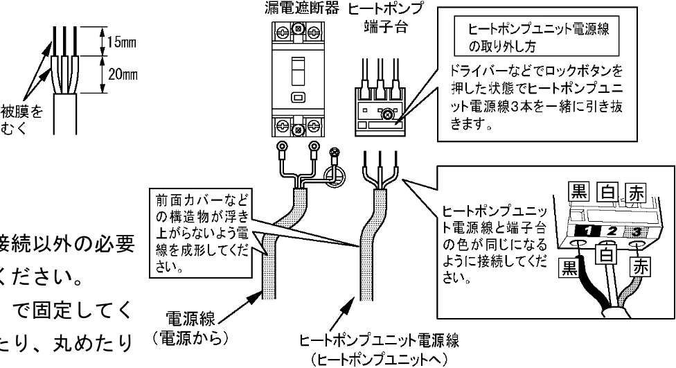日立 BHP-F37FU / BHP-F46FU 工事説明書 — 7.電気配線工事をされる方へ — 図版 12-2 — 12ページ