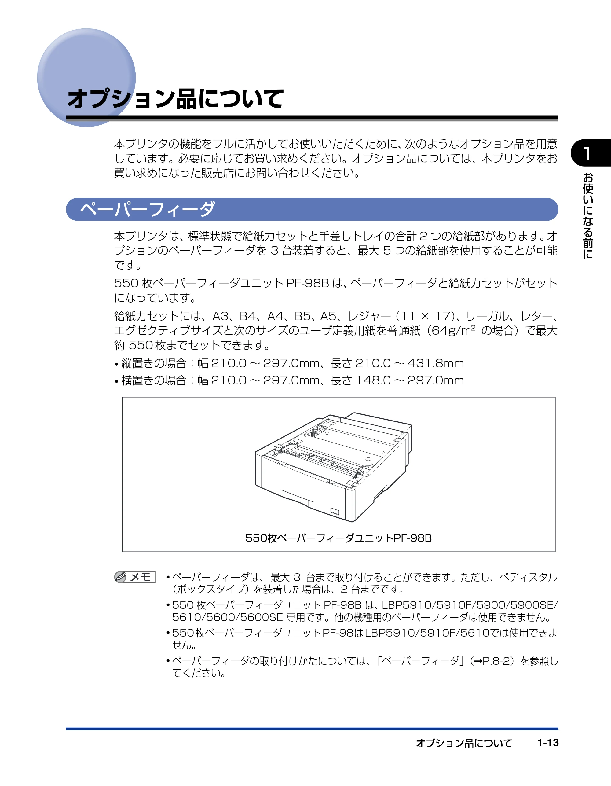 キヤノン LBP5610 ユーザーズガイド 2011年10月27日掲載(PDF:23.2MB) — オプション品について — 原本ページ — 35ページ