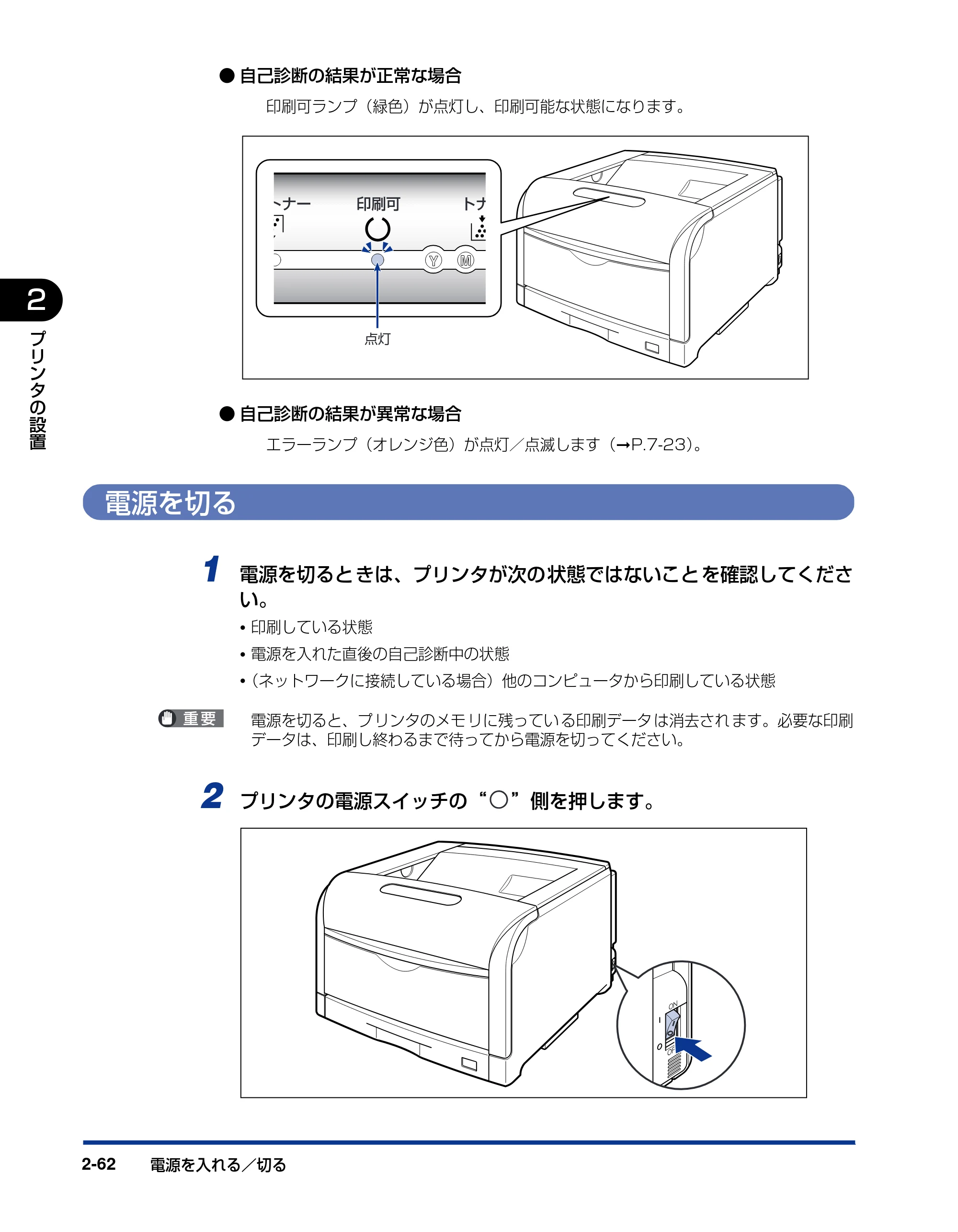 キヤノン LBP5610 ユーザーズガイド 2011年10月27日掲載（PDF：23.2MB） — 電源を切る — 原本ページ — 98ページ