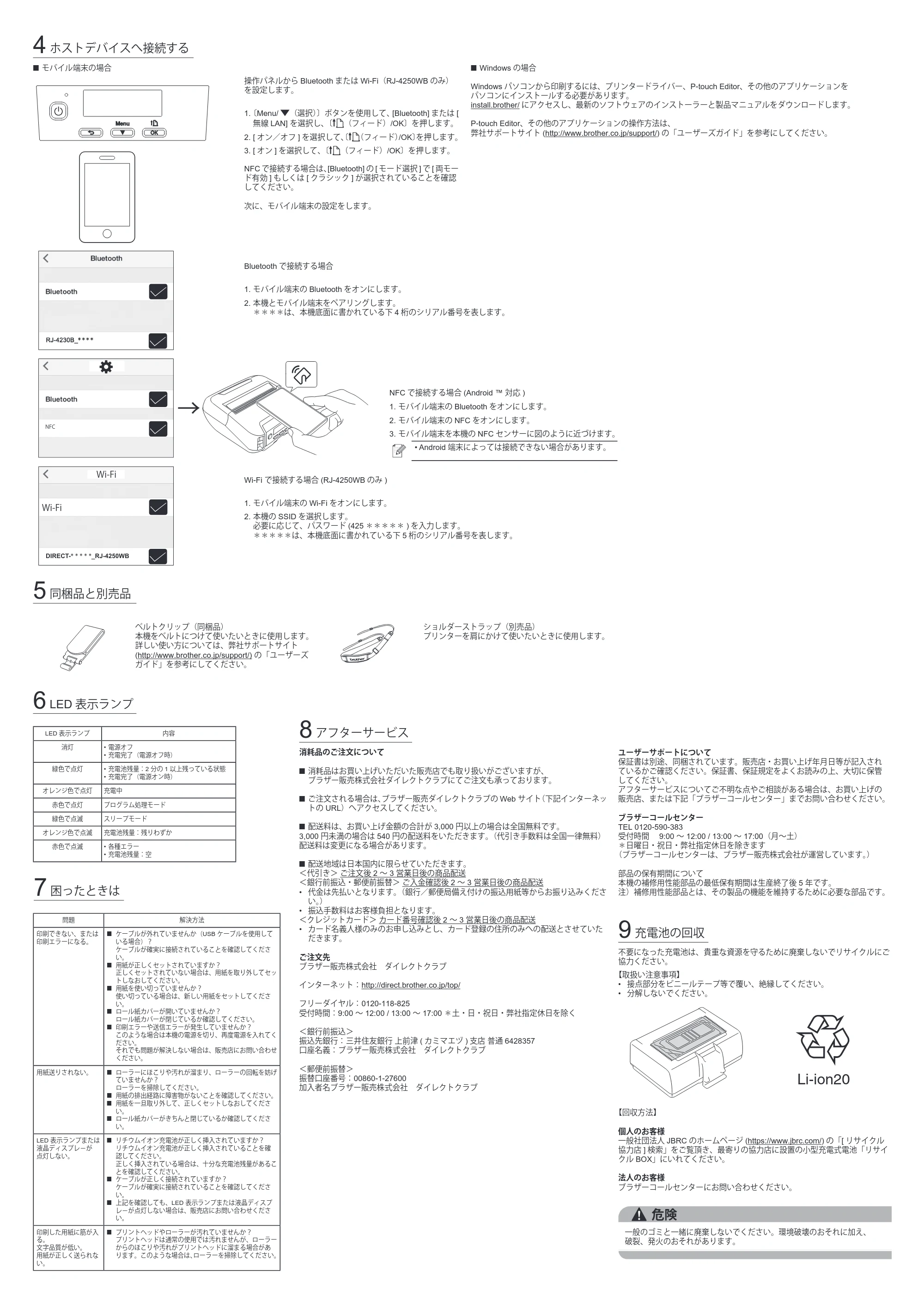 ブラザー RJ-4230B / RJ-4250WB セットアップガイド — 原本ページ — 2ページ