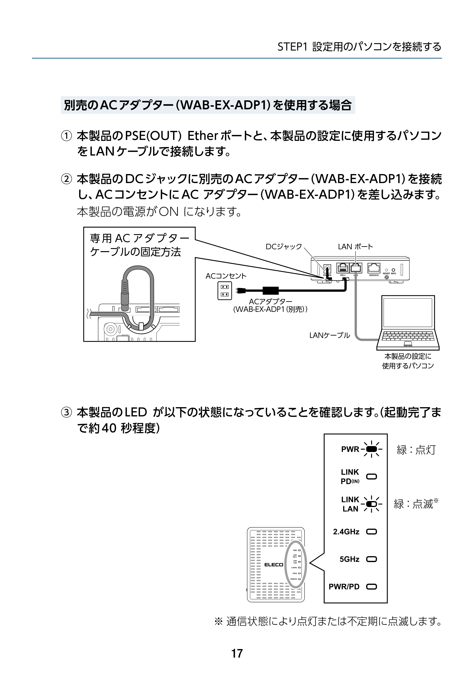 エレコム WAB-S1775 2.ユーザーズマニュアル — 原本ページ — 17ページ