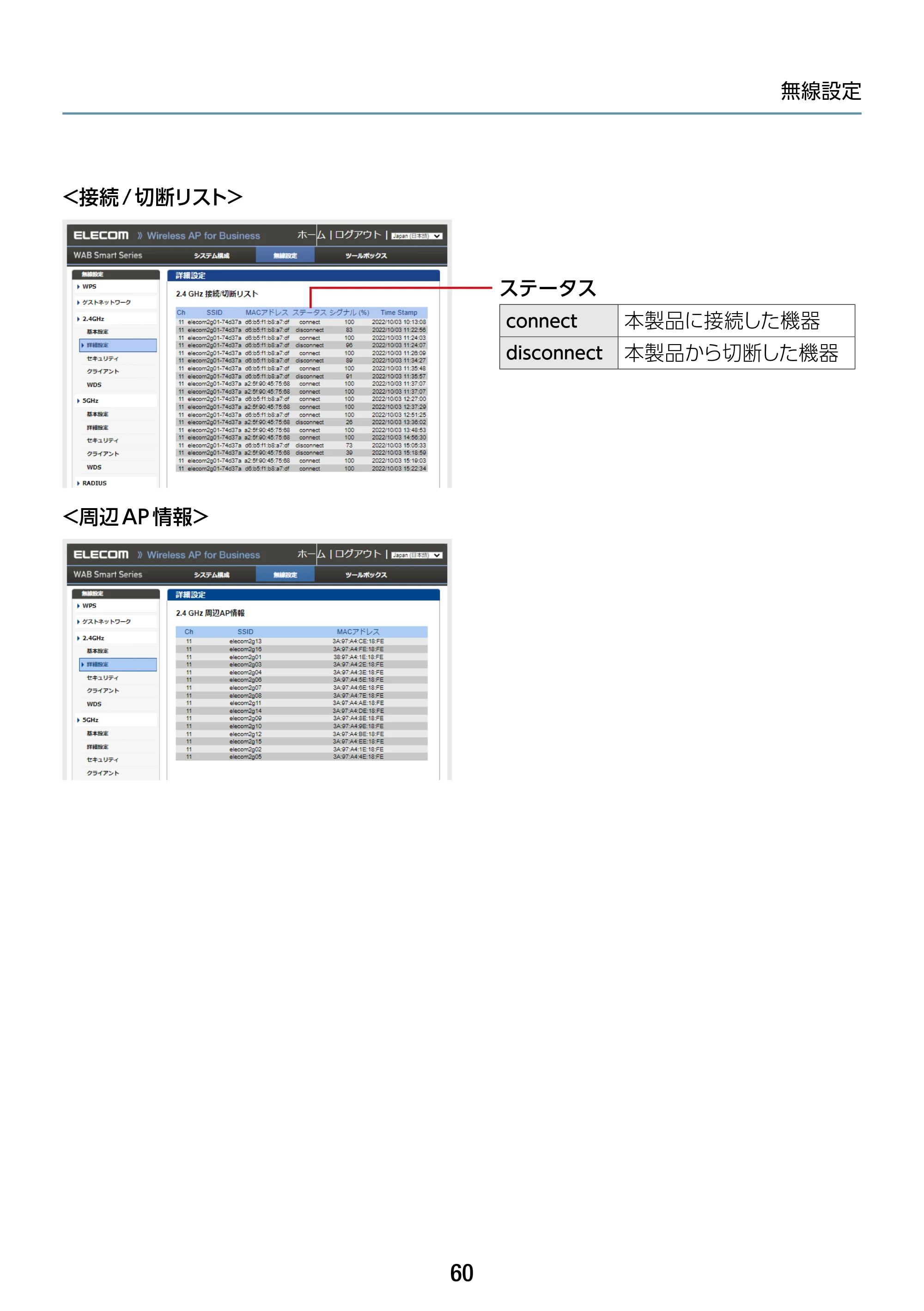 エレコム WAB-S1775 2.ユーザーズマニュアル — 原本ページ — 60ページ