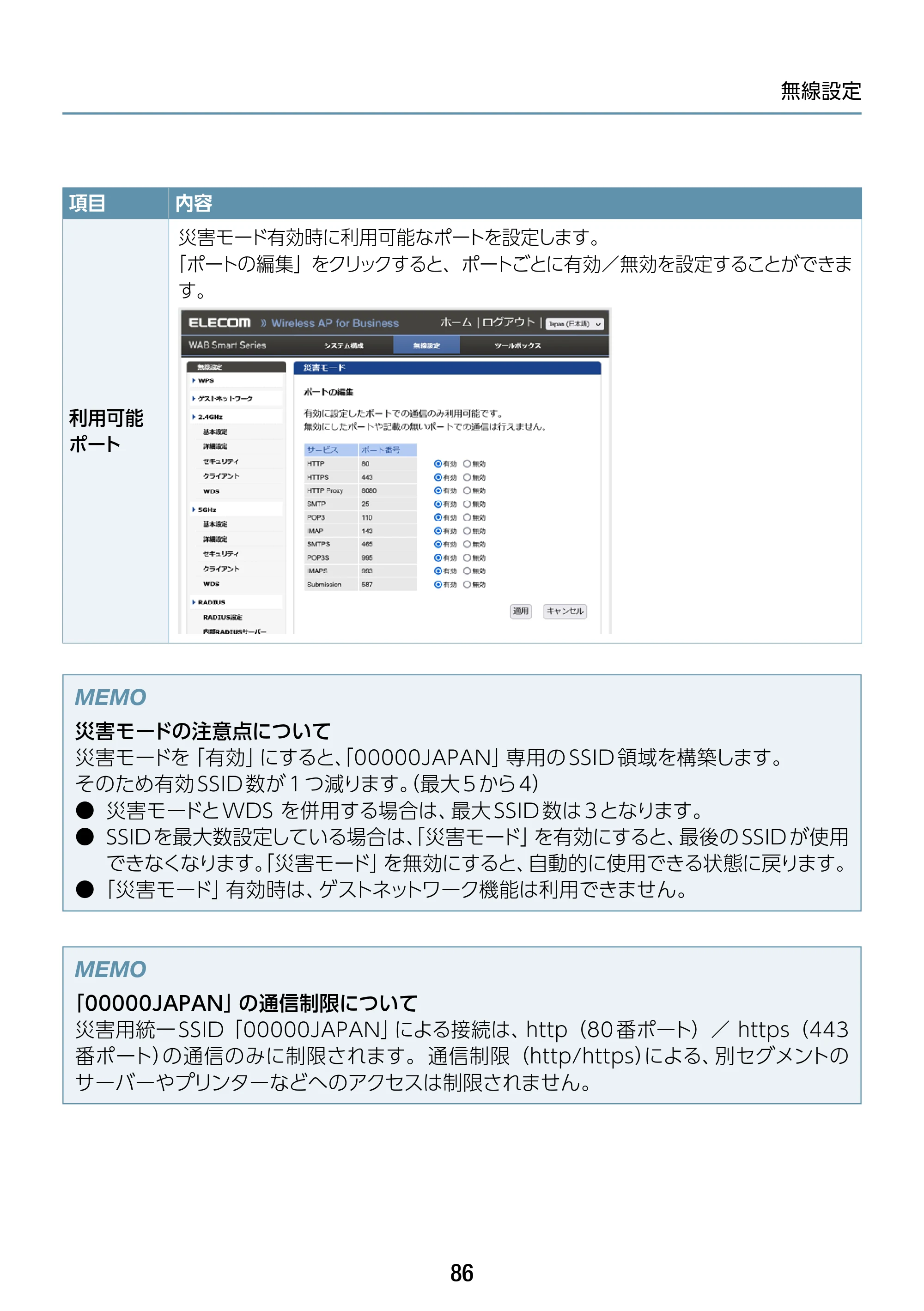 エレコム WAB-S1775 2.ユーザーズマニュアル — 原本ページ — 86ページ