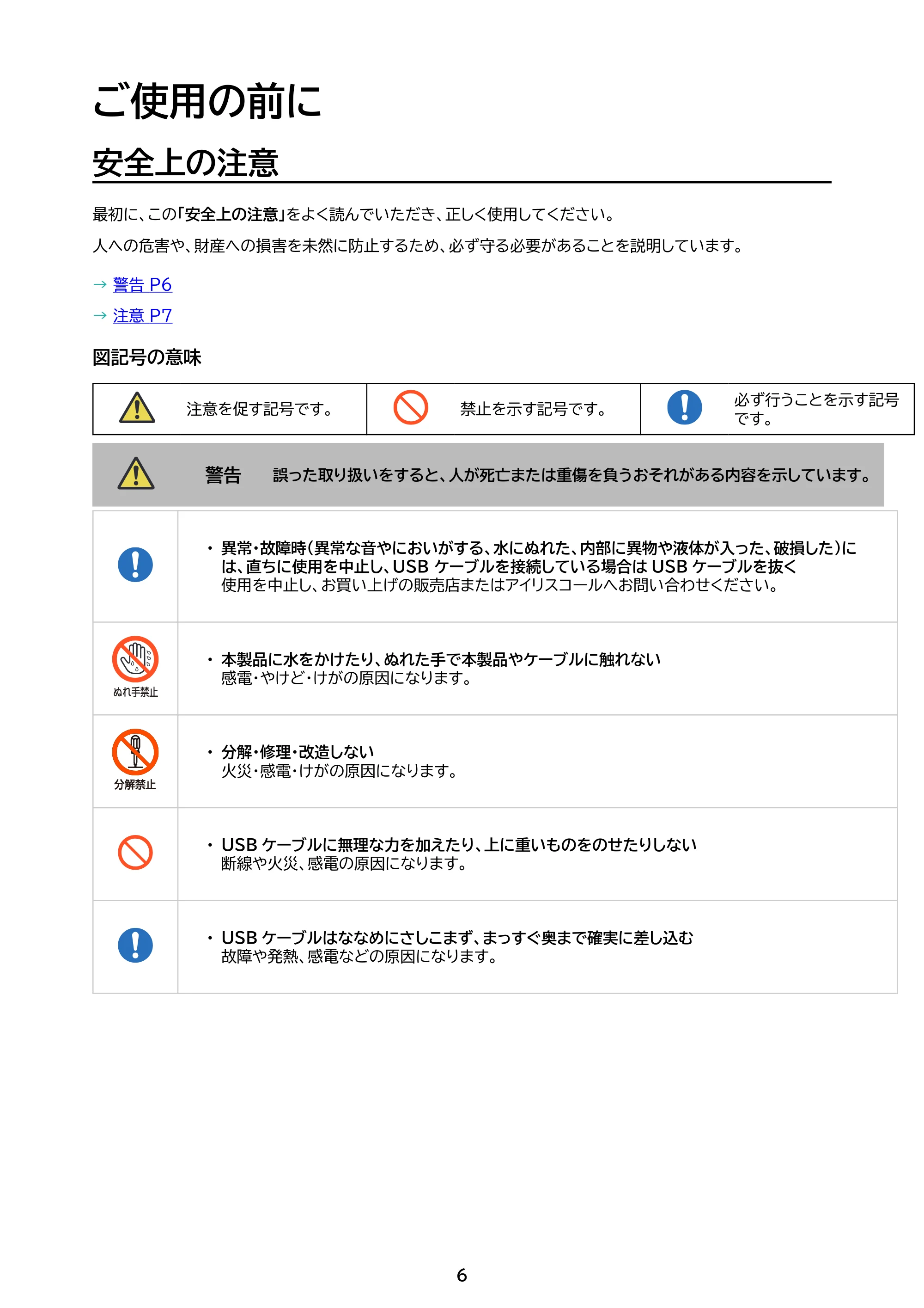 アイリスオーヤマ CMS-201 取扱説明書 — 原本ページ — 6ページ