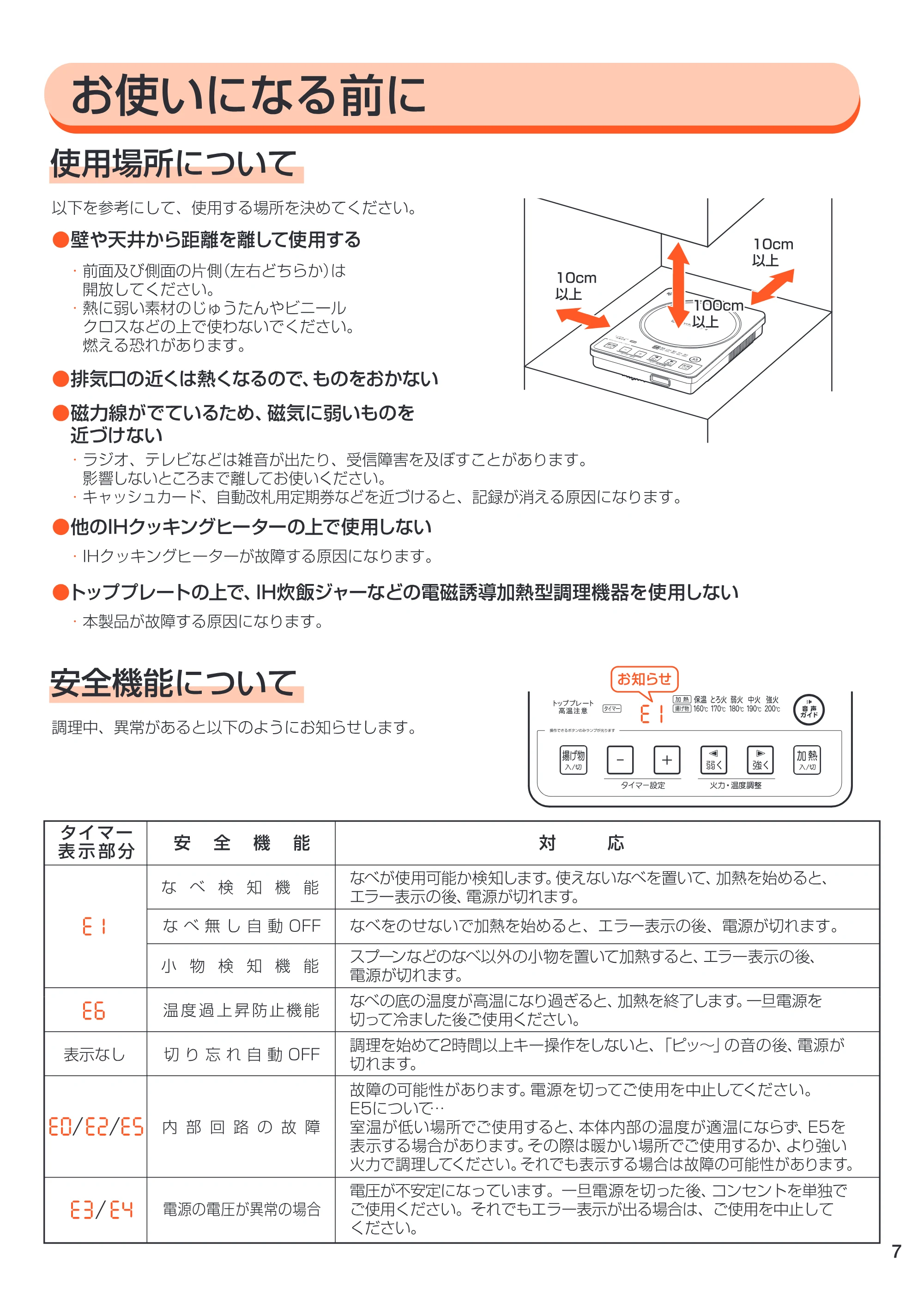 アイリスオーヤマ EIH10V-B 取扱説明書 — 原本ページ — 7ページ