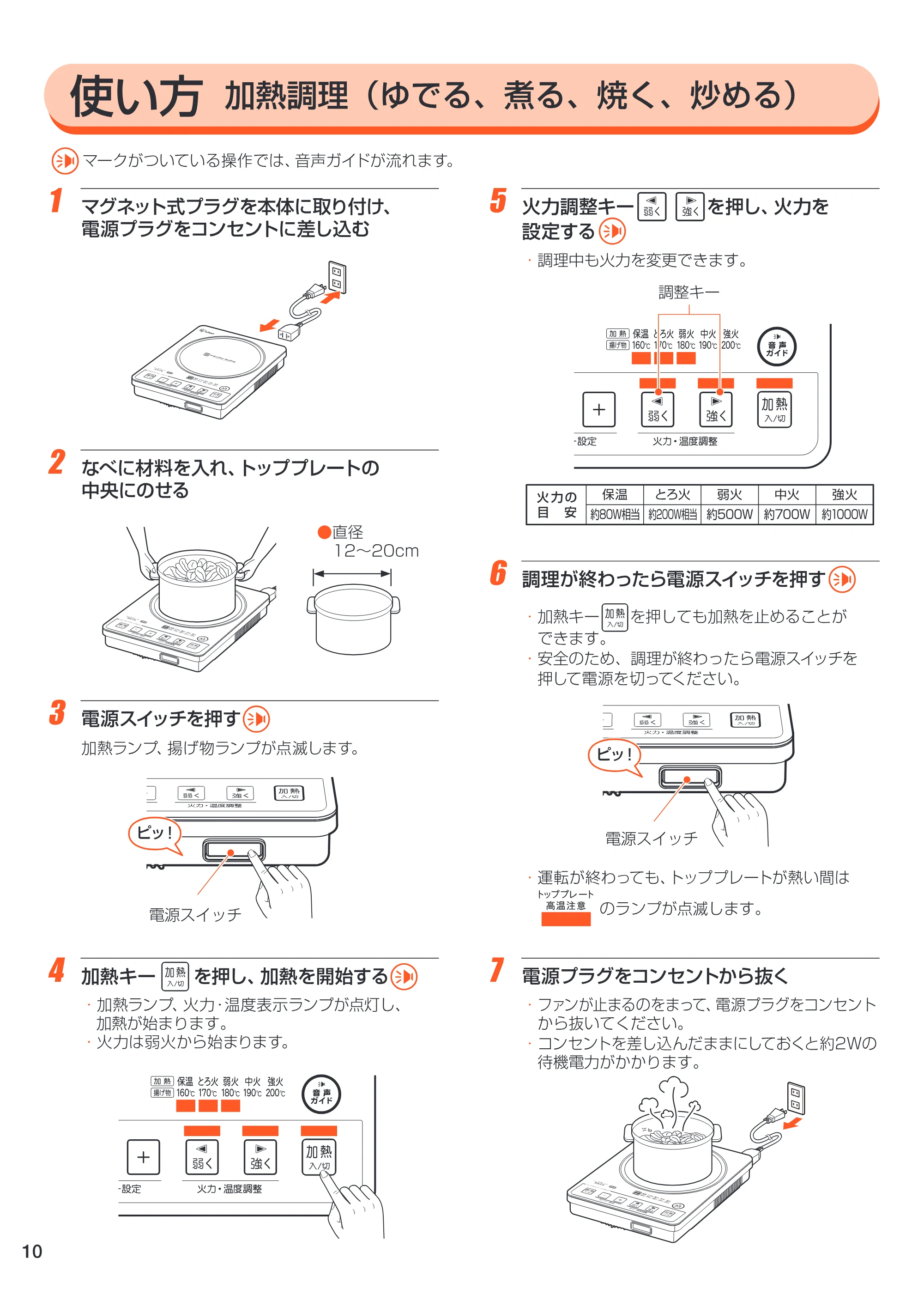アイリスオーヤマ EIH10V-B 取扱説明書 — 原本ページ — 10ページ