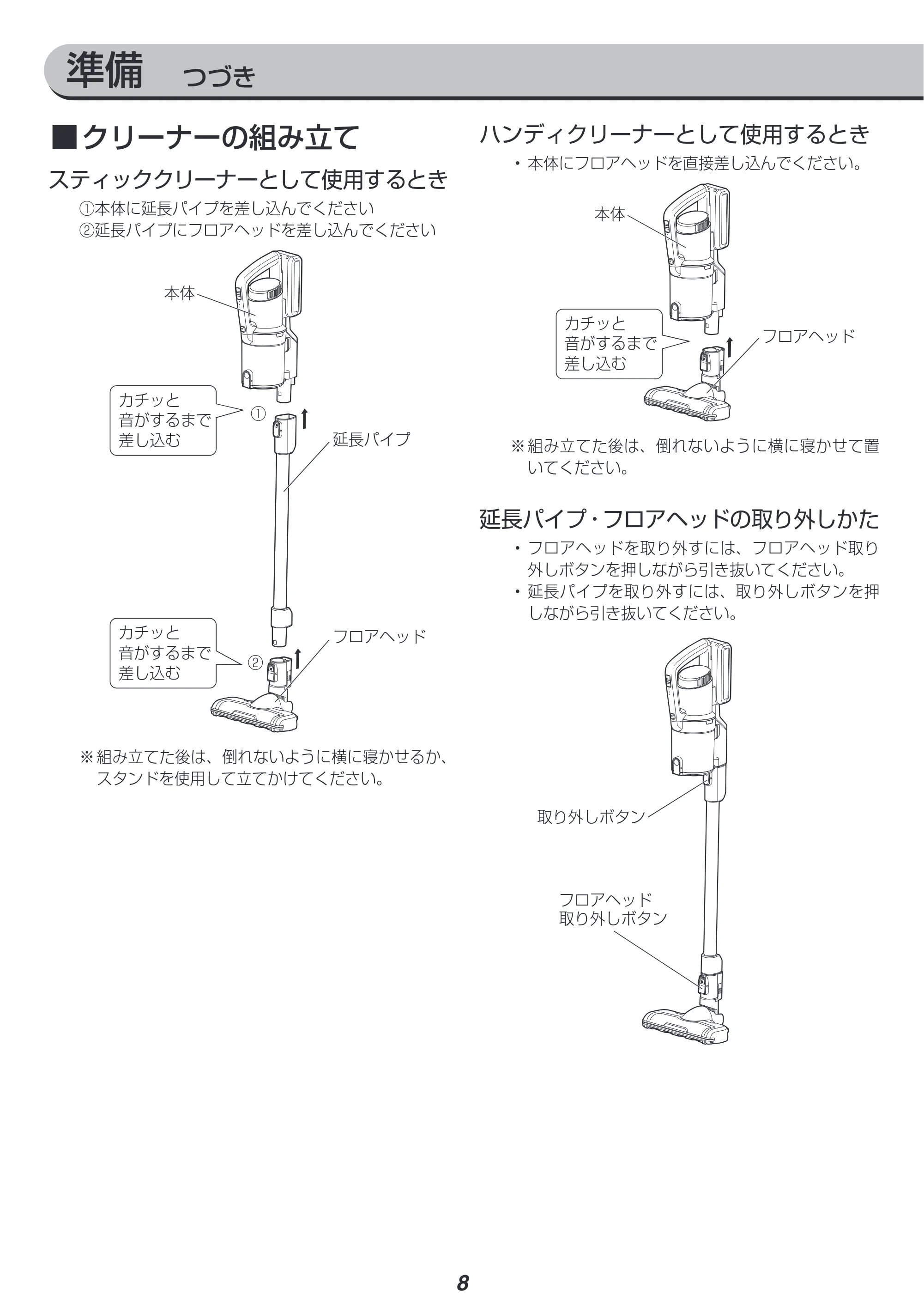アイリスオーヤマ IC-SLDCP10 取扱説明書 — 原本ページ — 8ページ