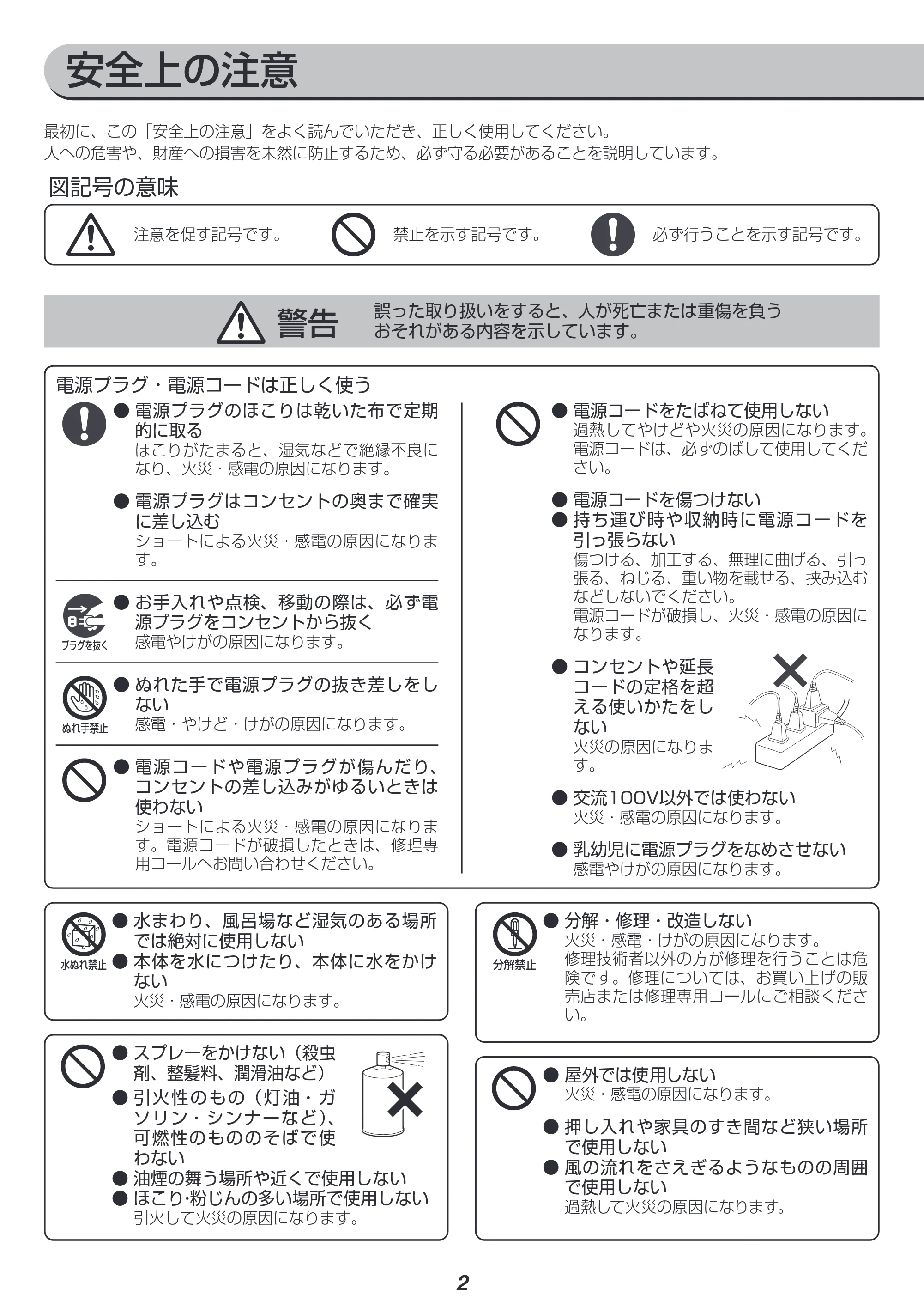 アイリスオーヤマ KIJDC-K80 取扱説明書 — 原本ページ — 2ページ