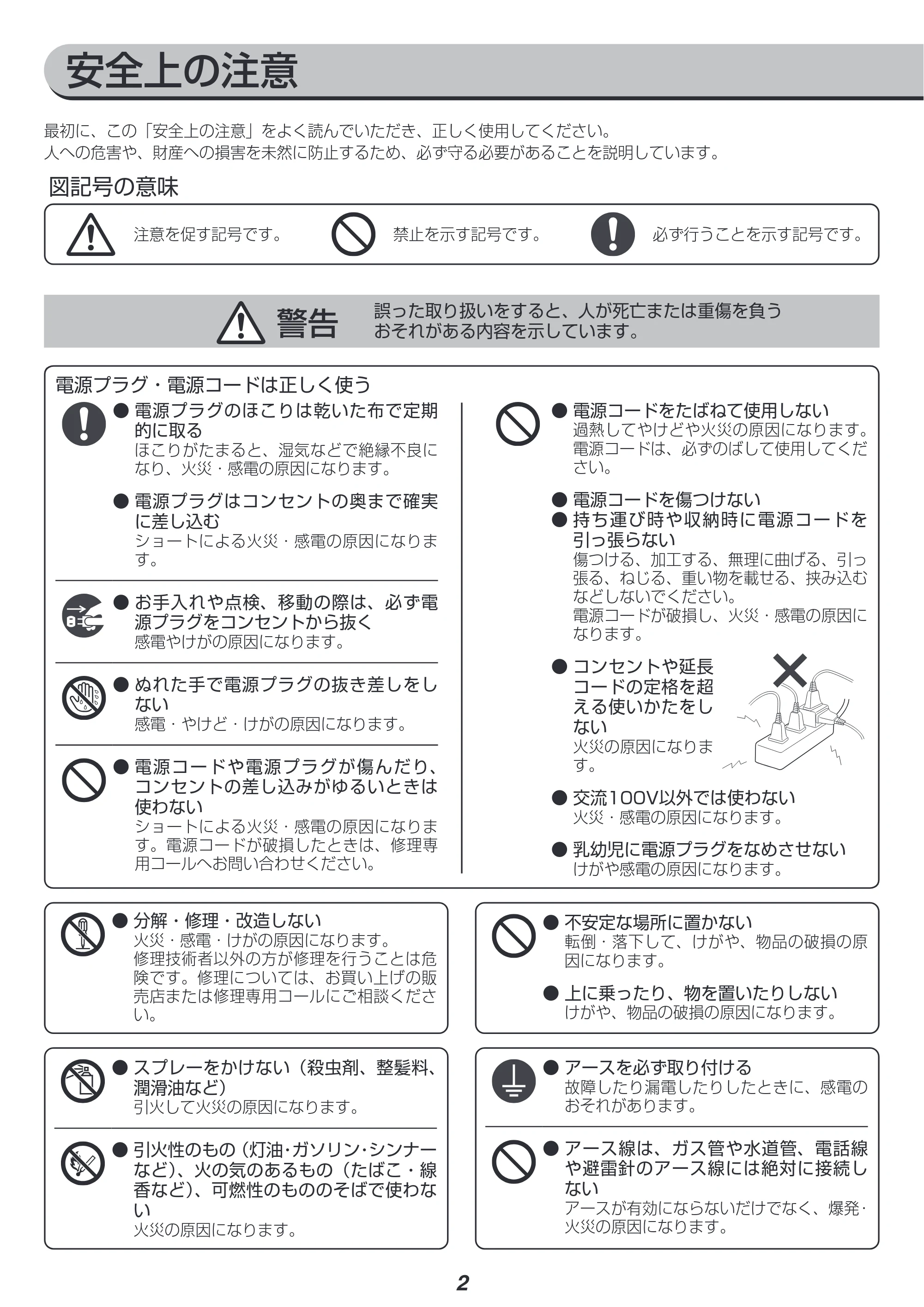 アイリスオーヤマ OF325C 取扱説明書 — 原本ページ — 2ページ