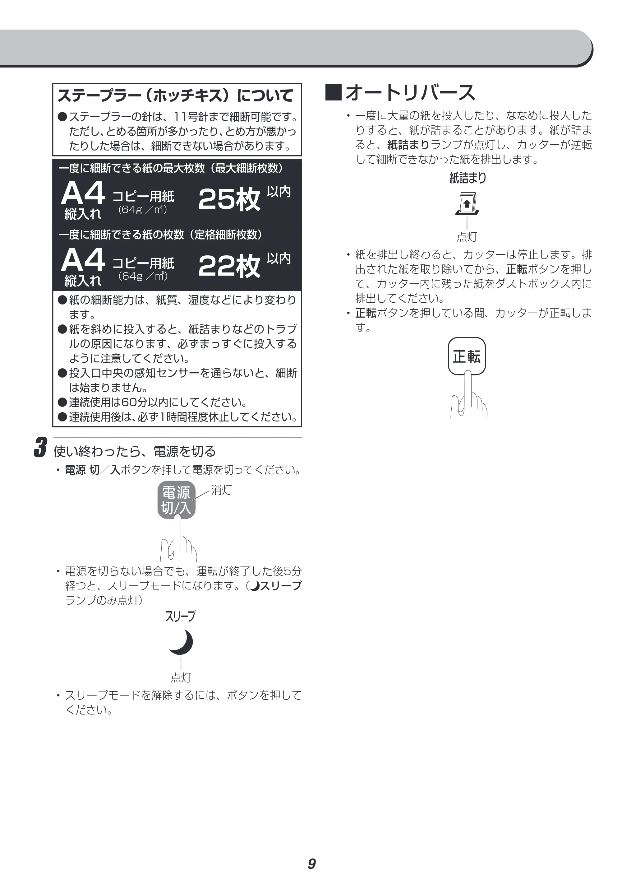 アイリスオーヤマ OF325C 取扱説明書 — 原本ページ — 9ページ