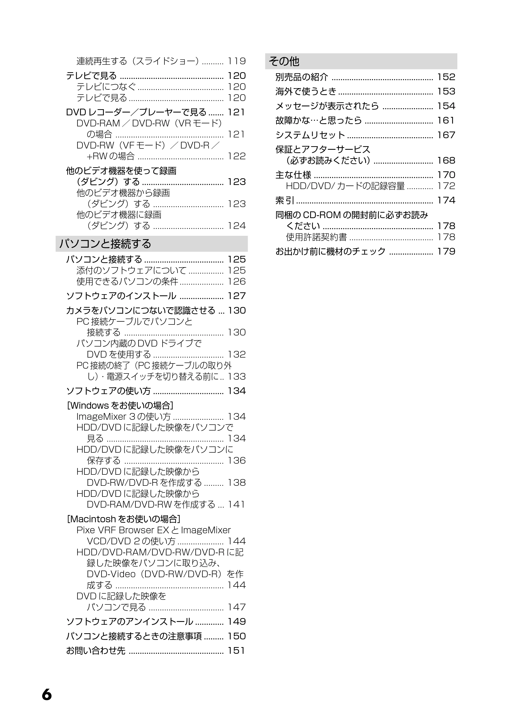 日立 DZ-HS303 取扱説明書 — 原本ページ — 6ページ