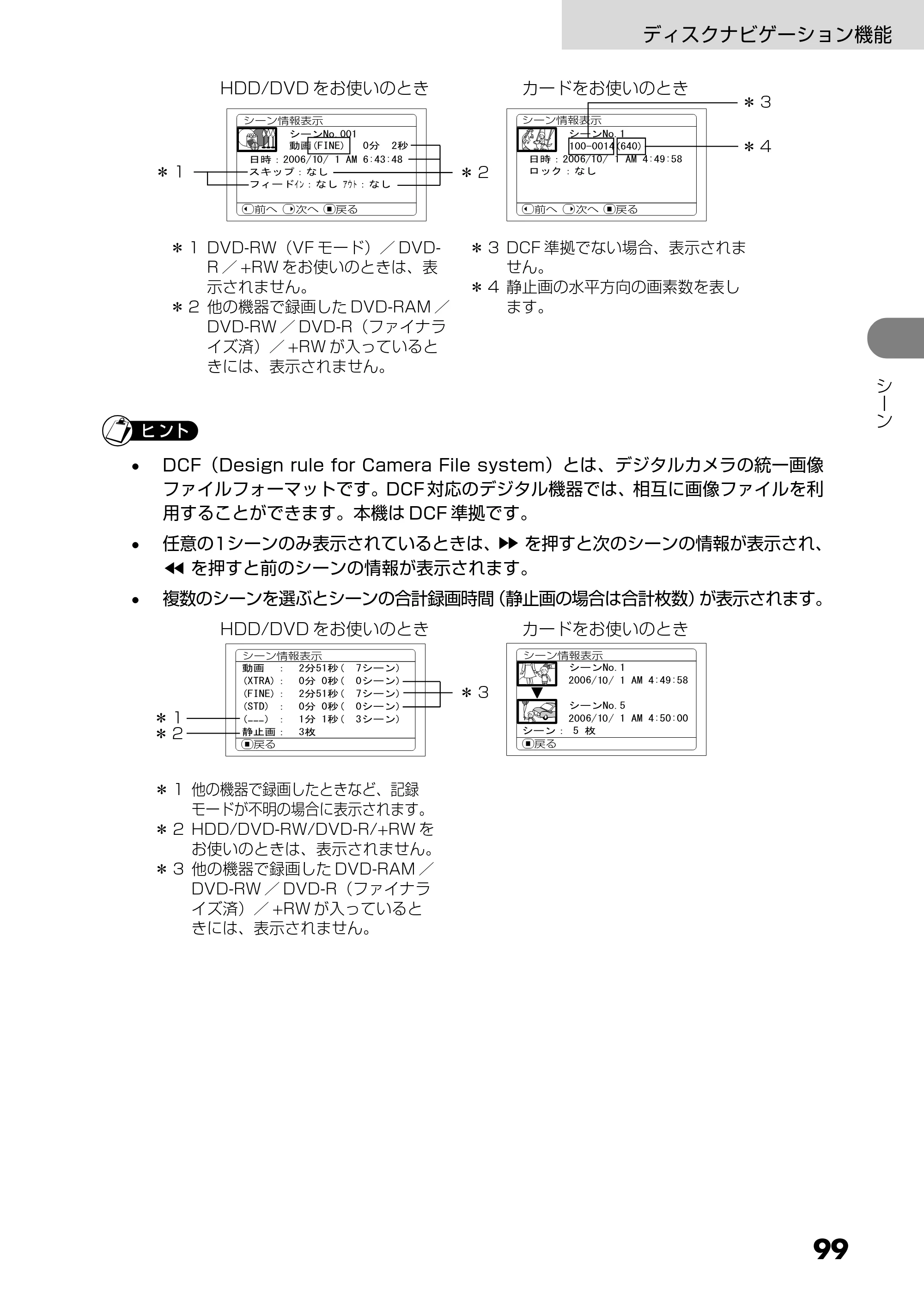 日立 DZ-HS303 取扱説明書 — 原本ページ — 99ページ