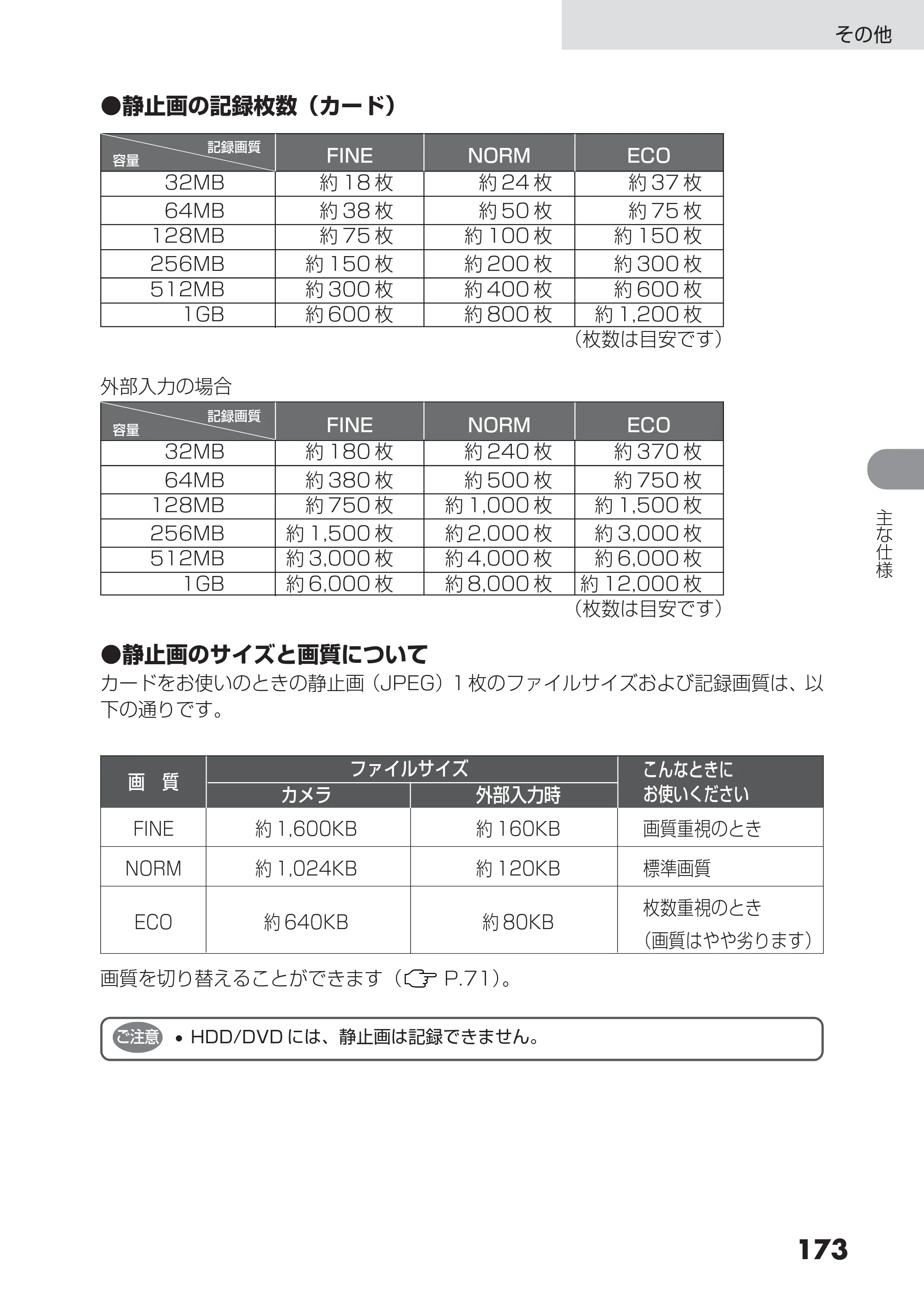 日立 DZ-HS303 取扱説明書 — 173 — 原本ページ — 173ページ