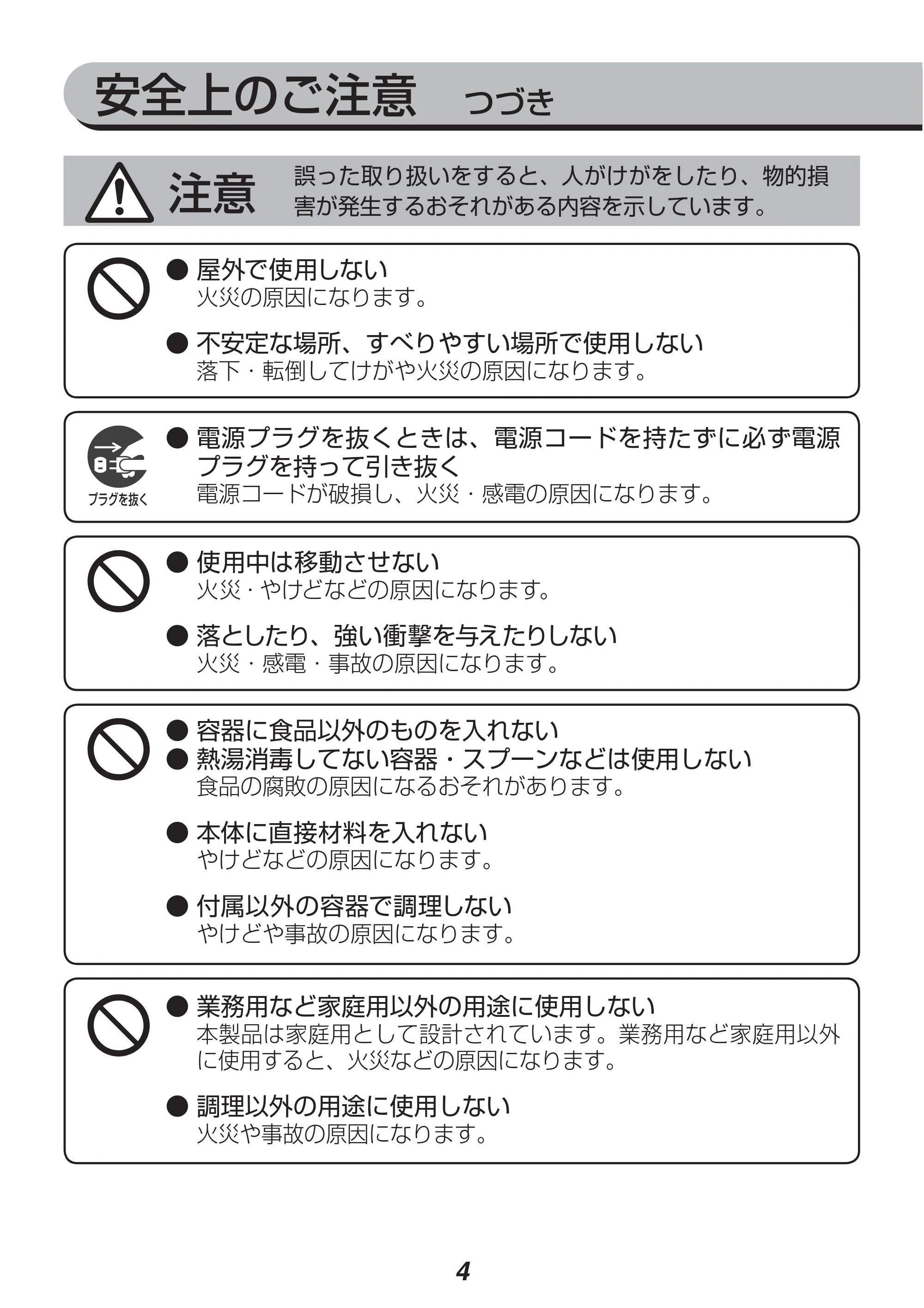 アイリスオーヤマ IYM-012 取扱説明書 — 原本ページ — 4ページ