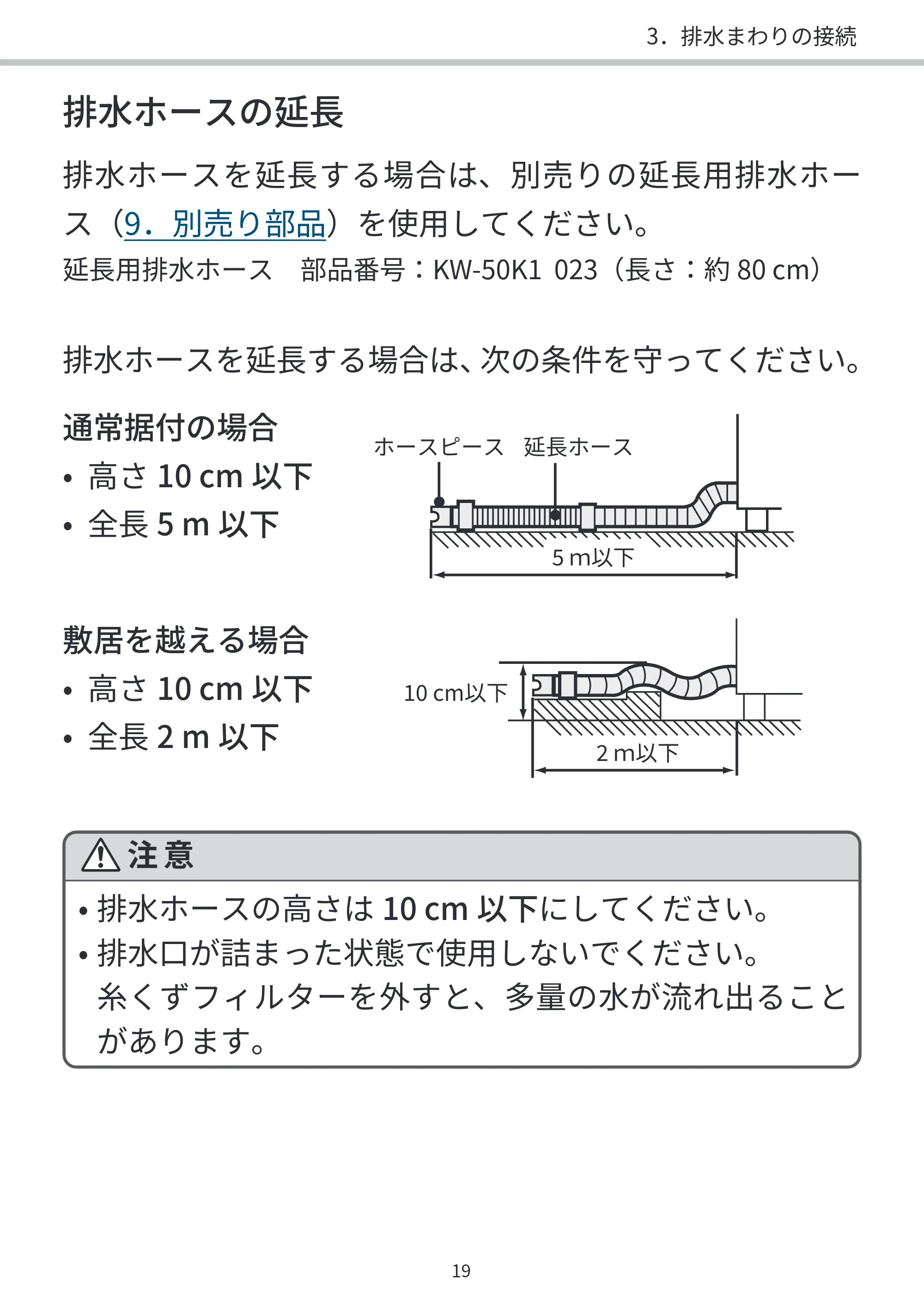 日立 BD-SVX120PL / BD-SVX120PR / BD-STX130PL 据付説明書 — 原本ページ — 19ページ