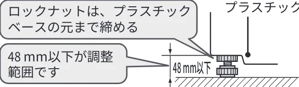 日立 BD-SVX120PL / BD-SVX120PR / BD-STX130PL 据付説明書 — 洗濯機のガタつきを調整する（調節脚） — 図版 30-2 — 30ページ