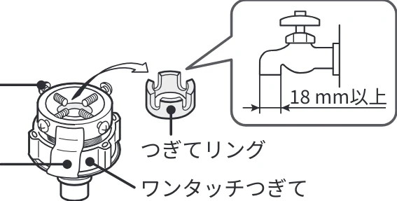 日立 BD-SVX120PL / BD-SVX120PR / BD-STX130PL 据付説明書 — 1 水栓（蛇口）の直径を確認する — 図版 37-2 — 37ページ