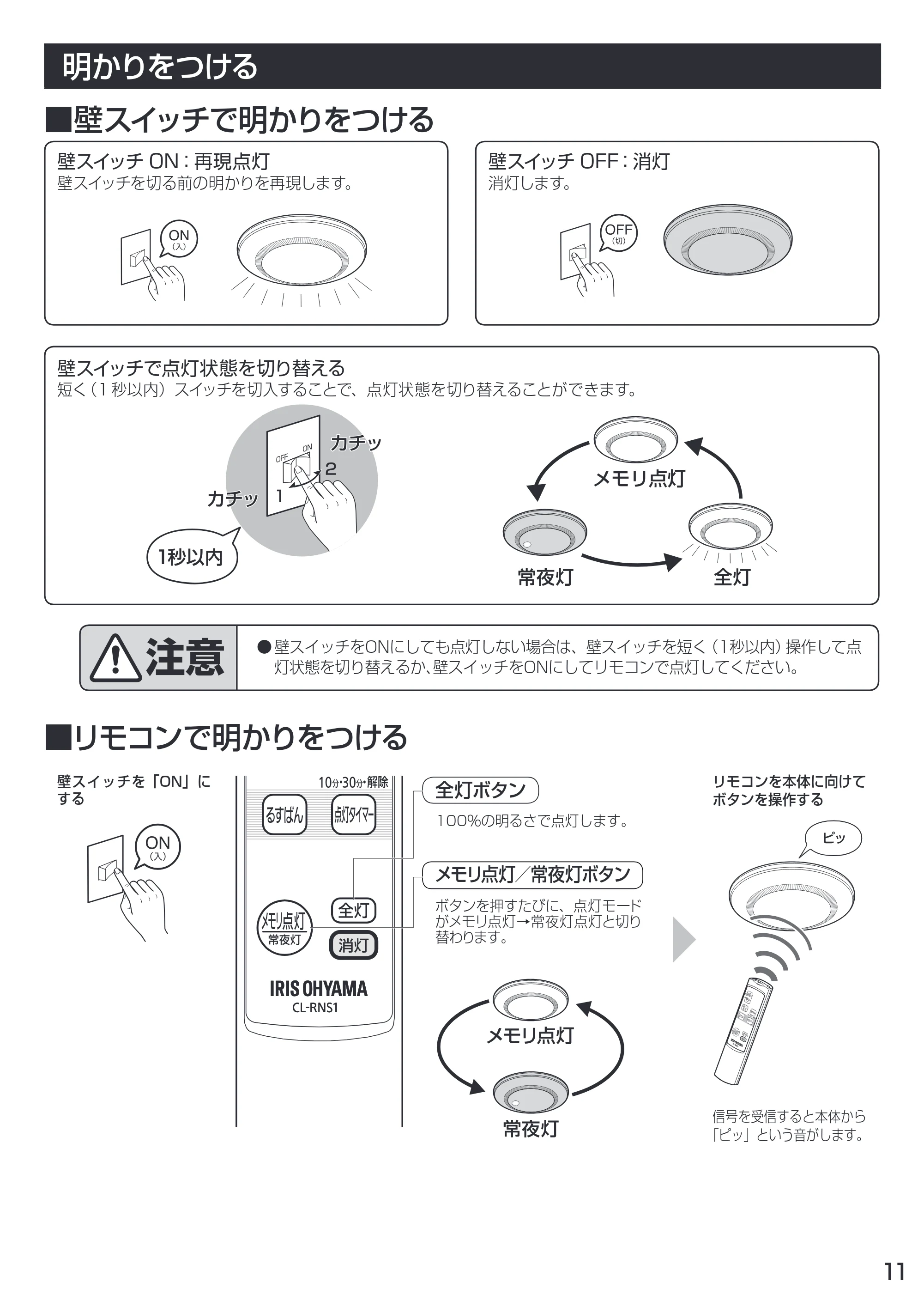 アイリスオーヤマ CL8D-KR 取扱説明書 — 原本ページ — 11ページ