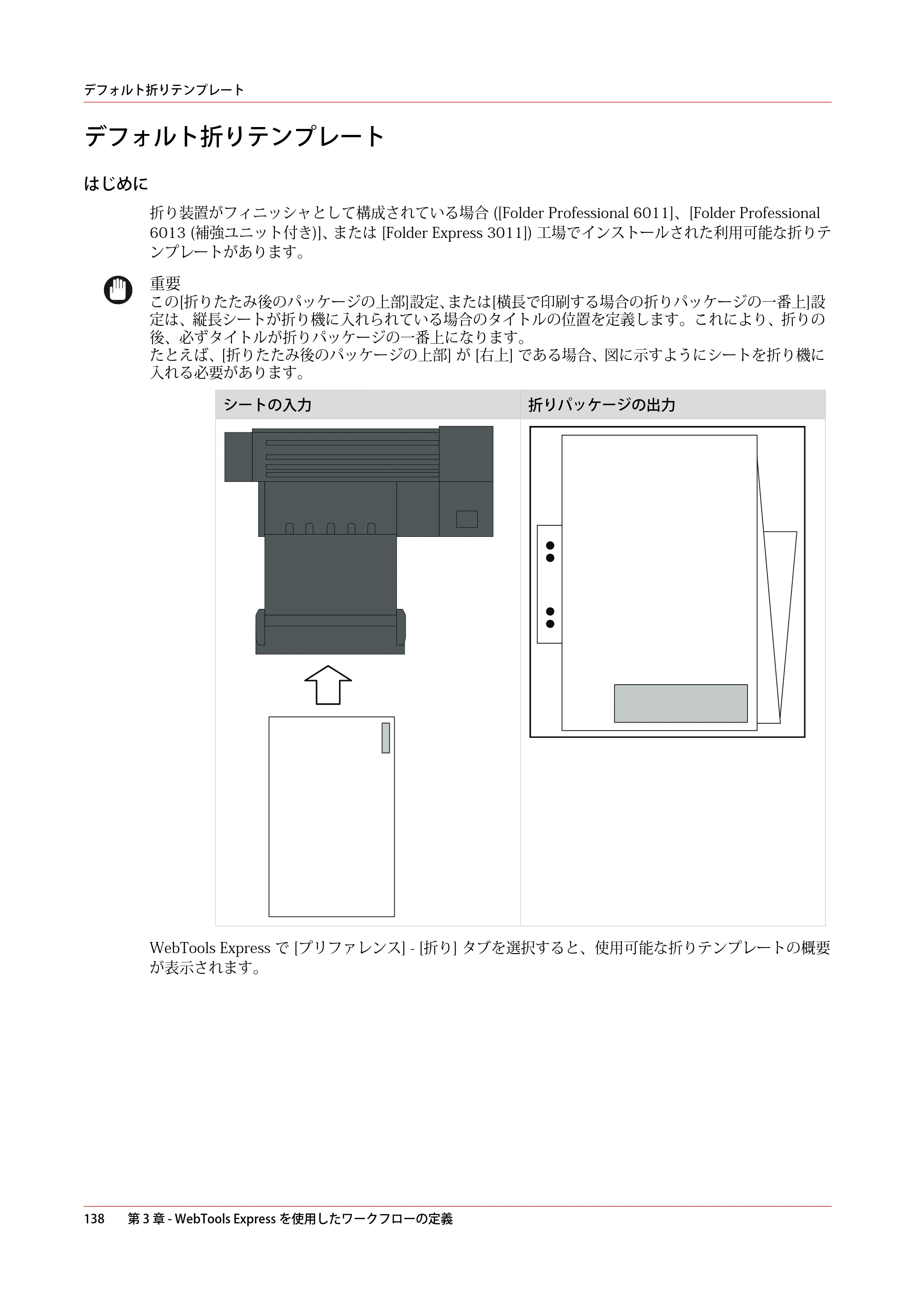キヤノン PlotWave 7500 操作ガイド 2021年10月2日掲載 （PDF形式／11.38Mバイト） — デフォルト折りテンプレート — 原本ページ — 138ページ