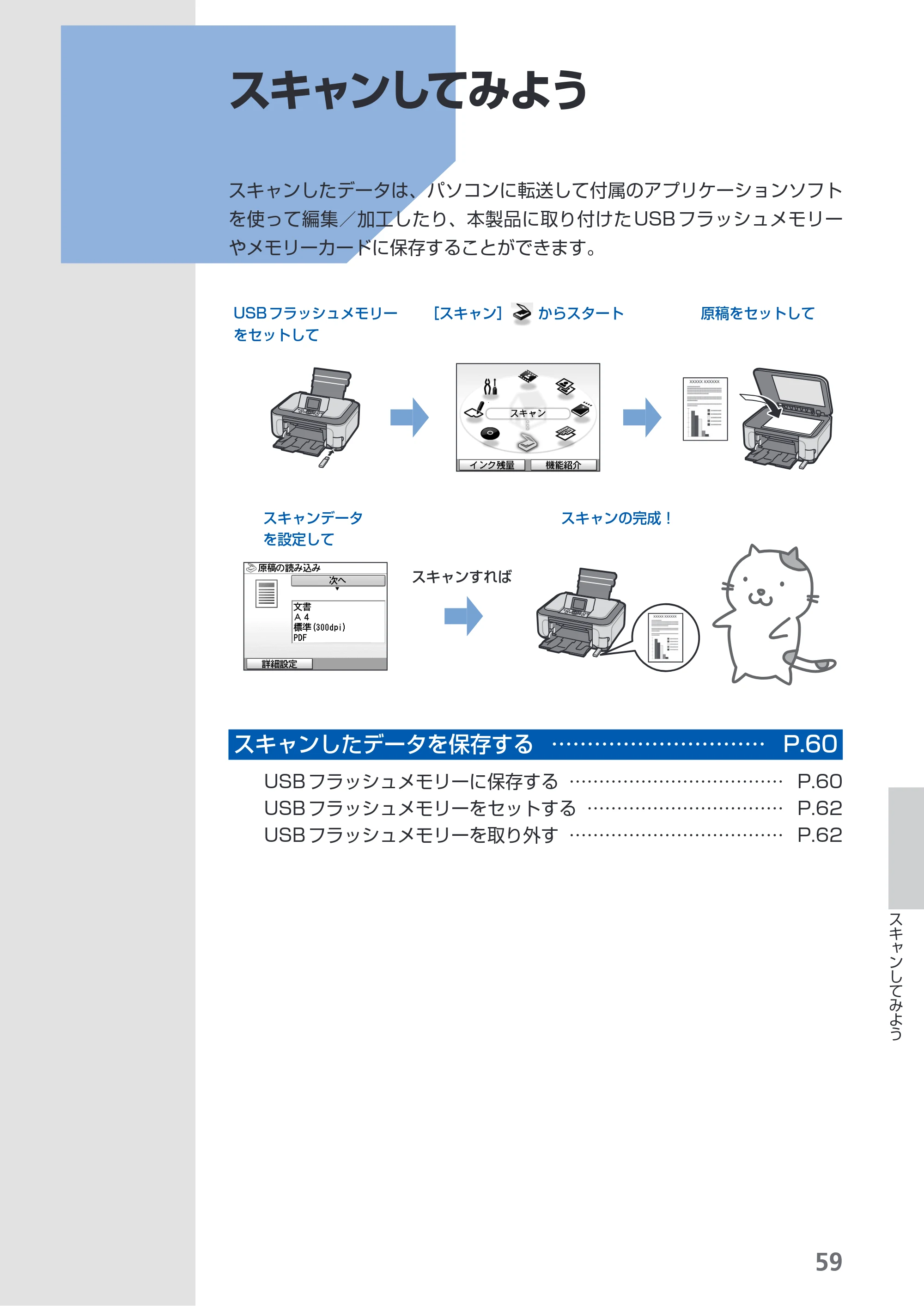 キヤノン PIXUS MP980 らくらく操作ガイド （PDF形式／25.51Mバイト） — 原本ページ — 61ページ