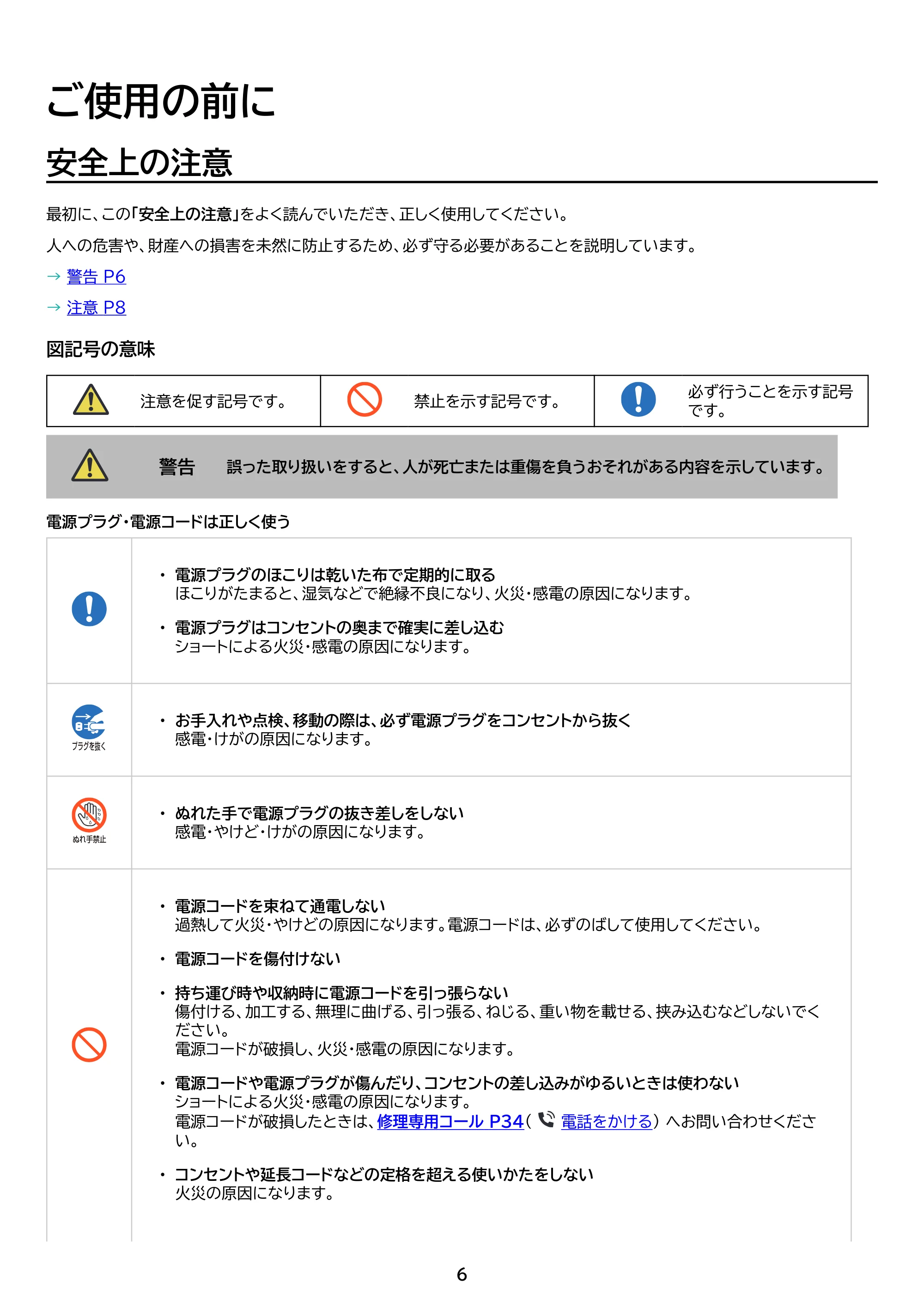 アイリスオーヤマ OF15M 取扱説明書 — 原本ページ — 6ページ